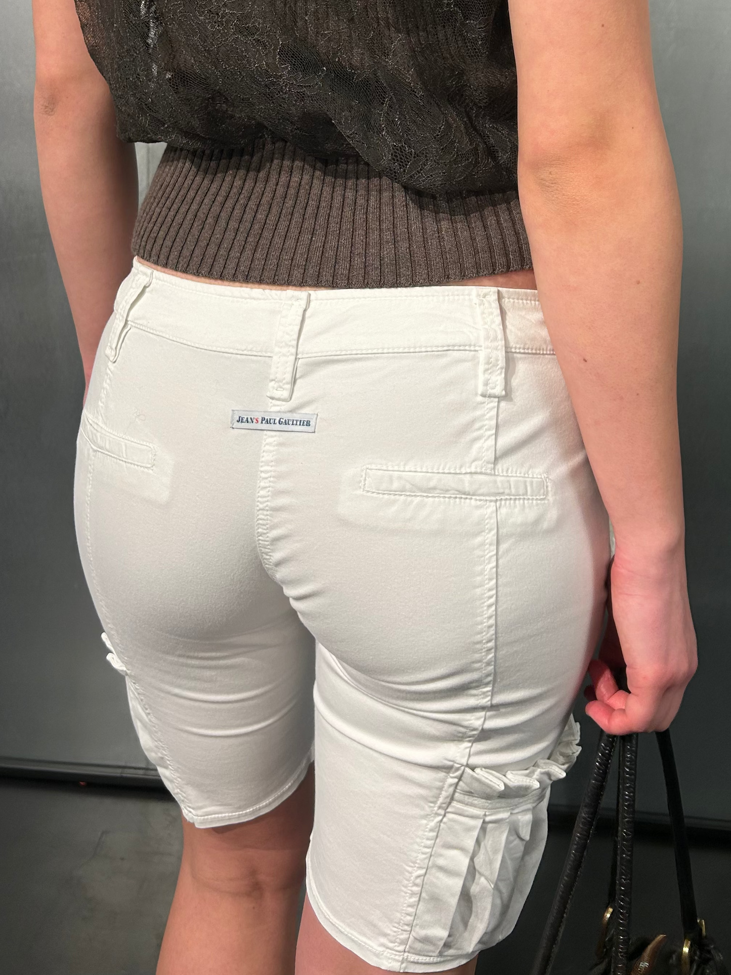 Gaultier Jeans White Capri Shorts