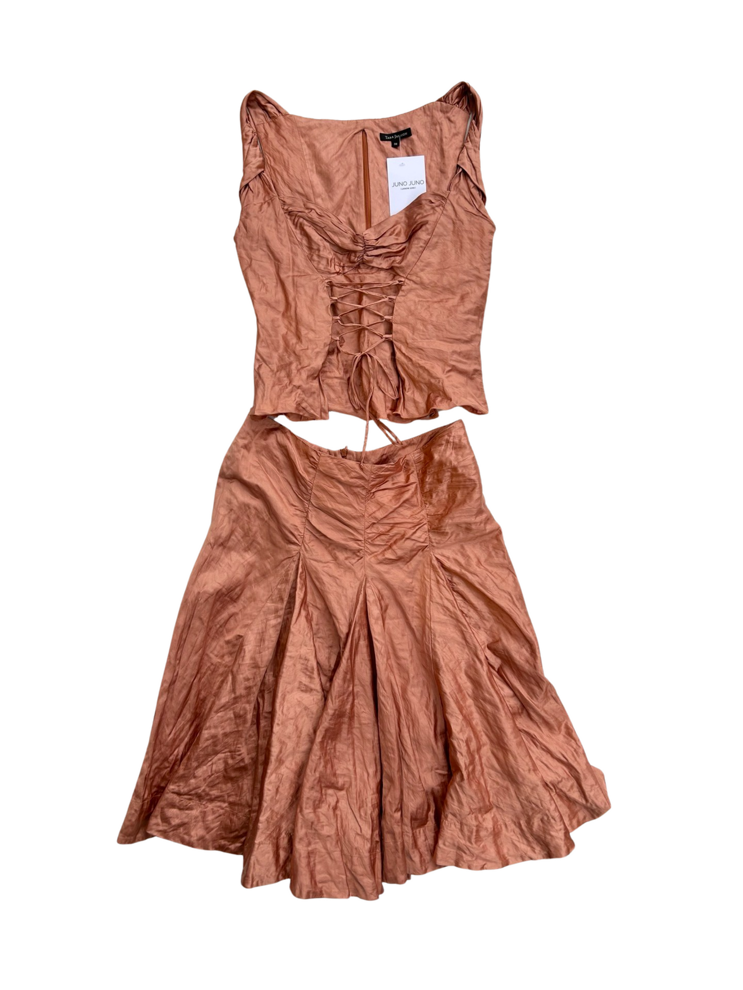 Romantic milk maid corset set