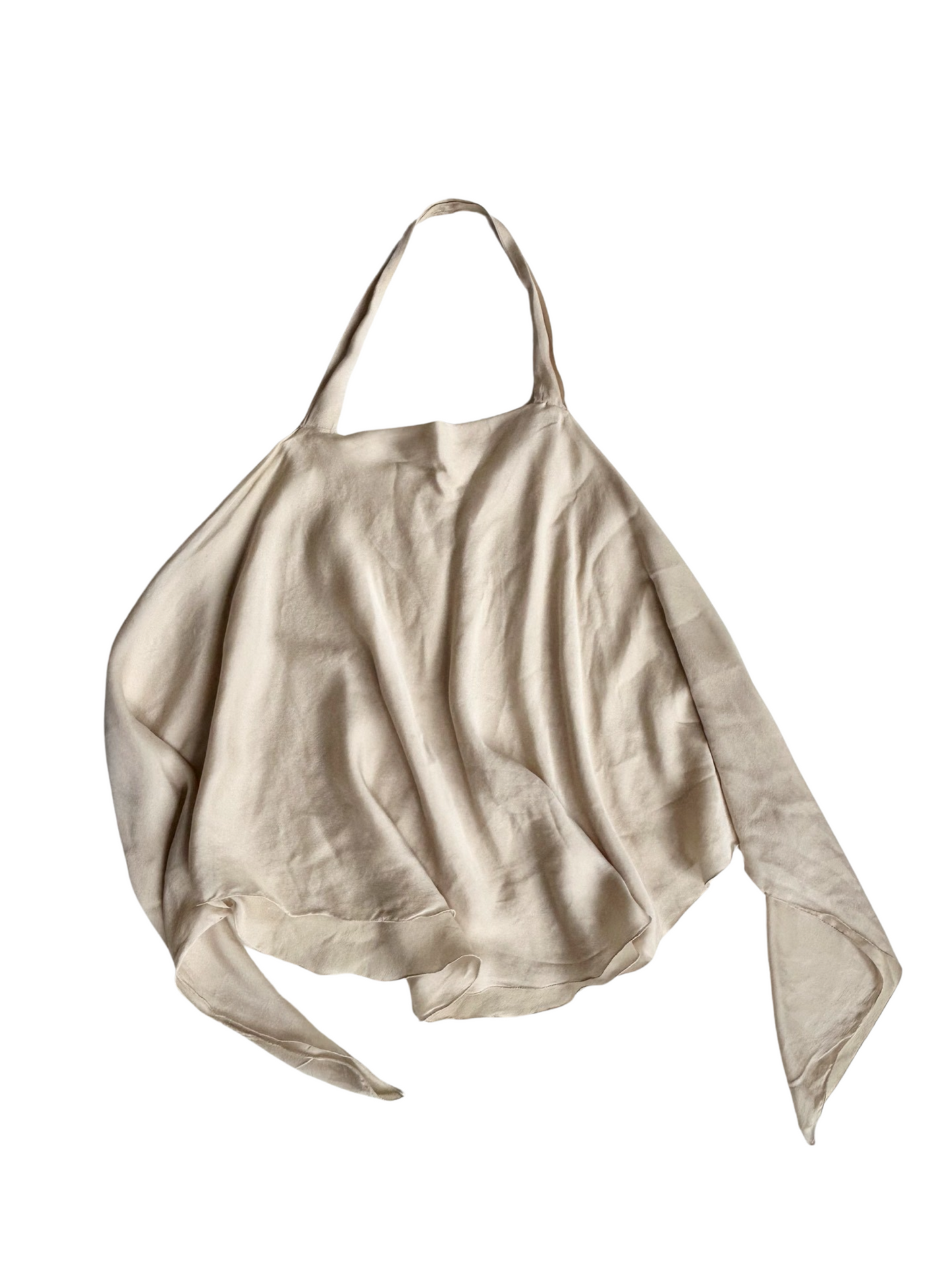 Champagne Silk tie halter top