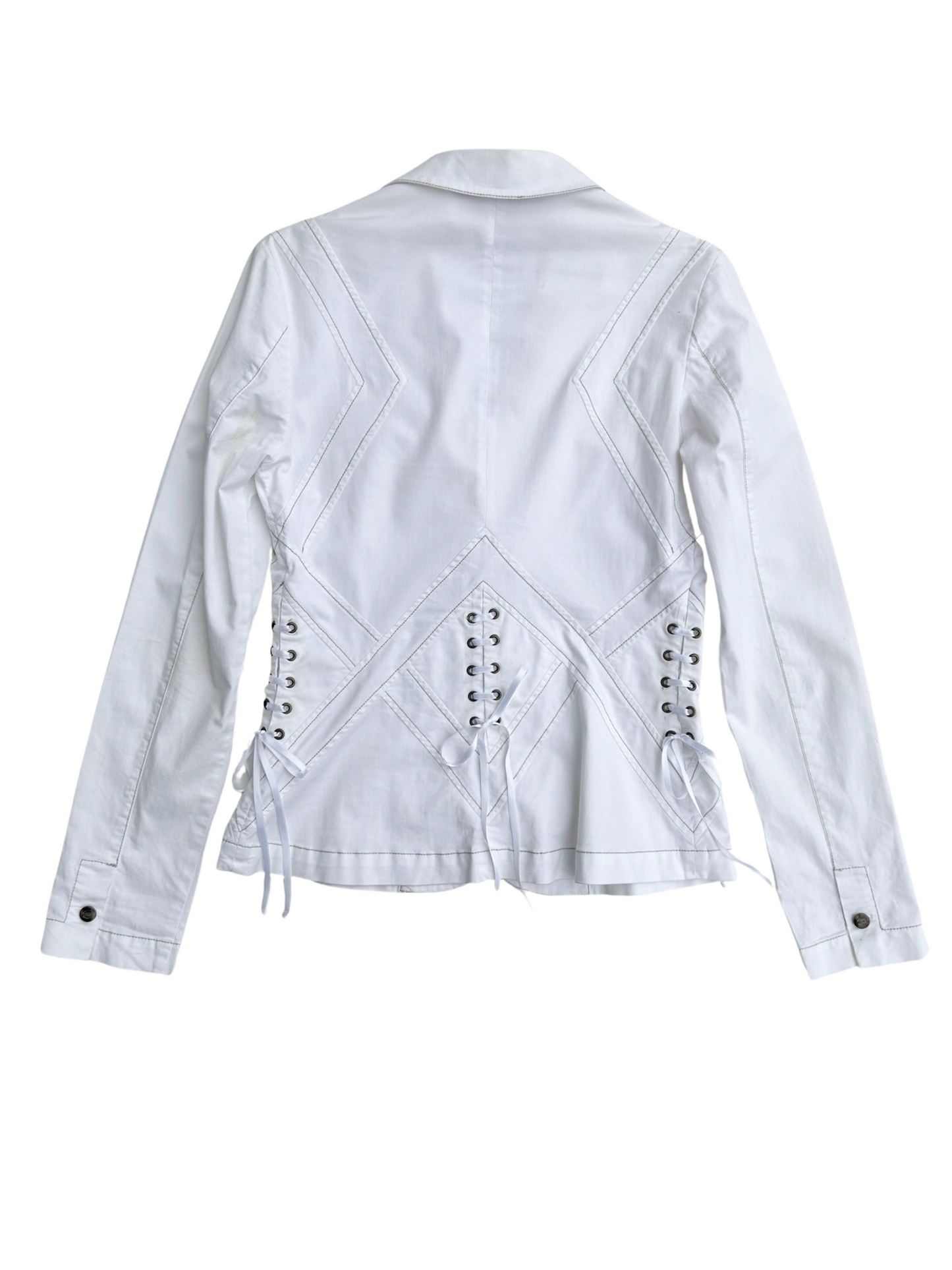 Roberto Cavalli lace up blazer shirt