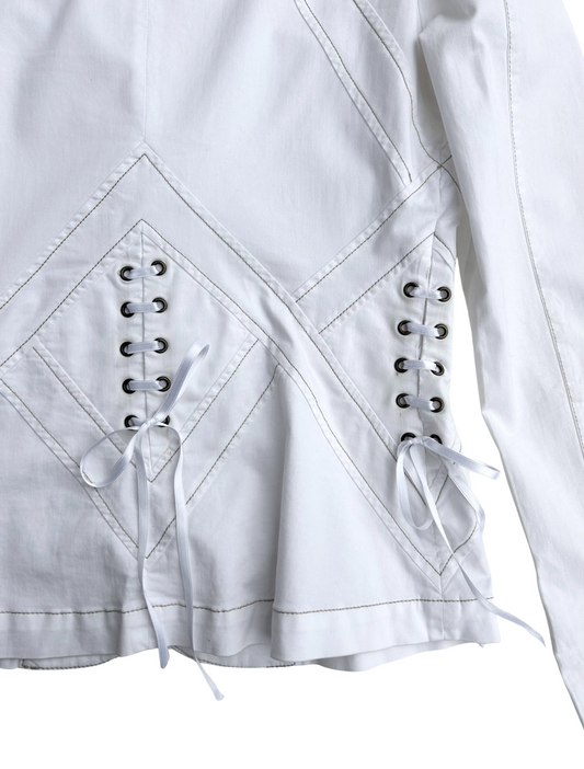 Roberto Cavalli lace up blazer shirt