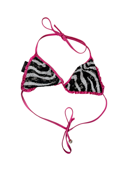 Beach Bunny zebra sequin bikini