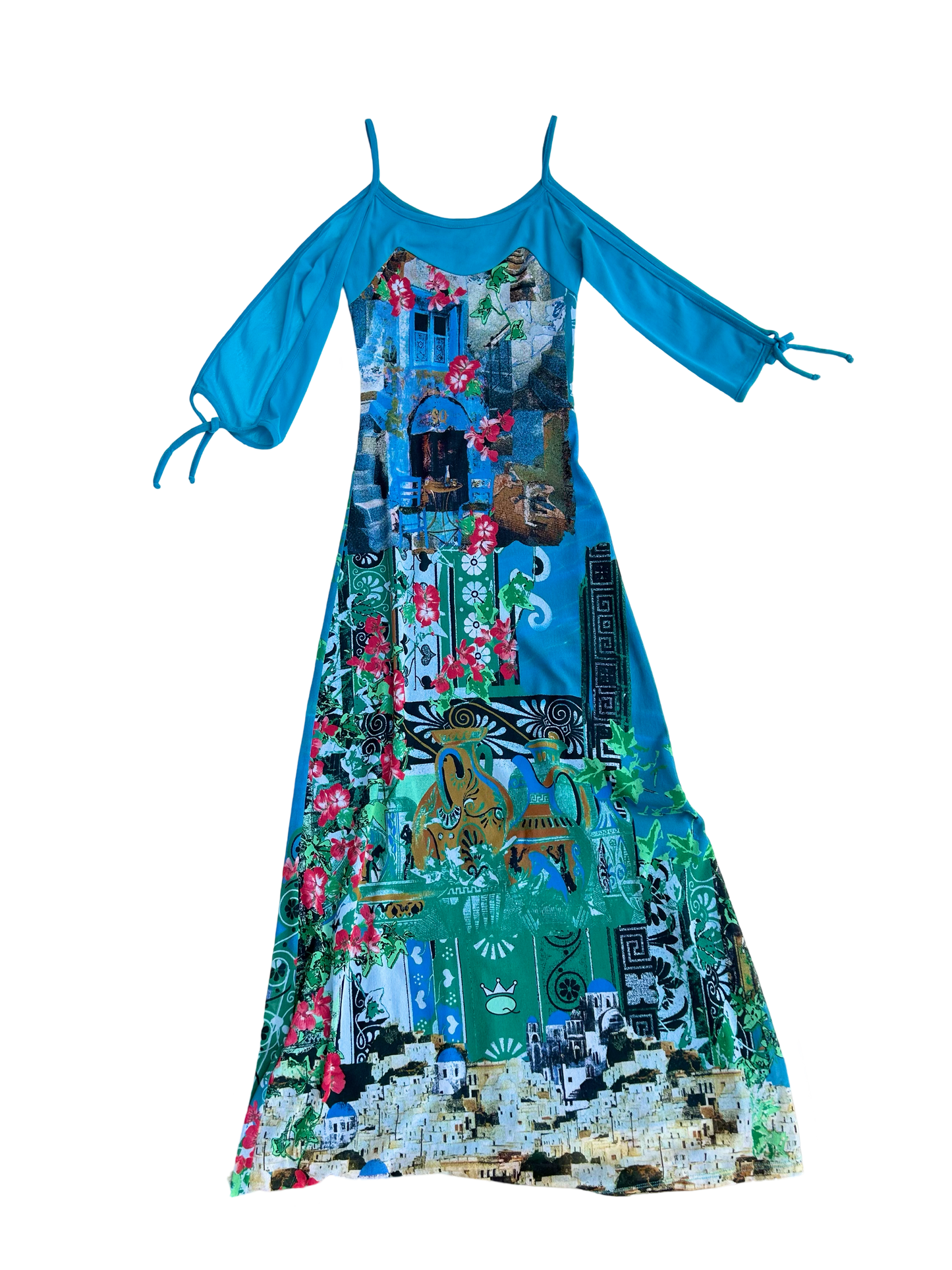 Save The Queen “taverna” maxi cut out mesh dress