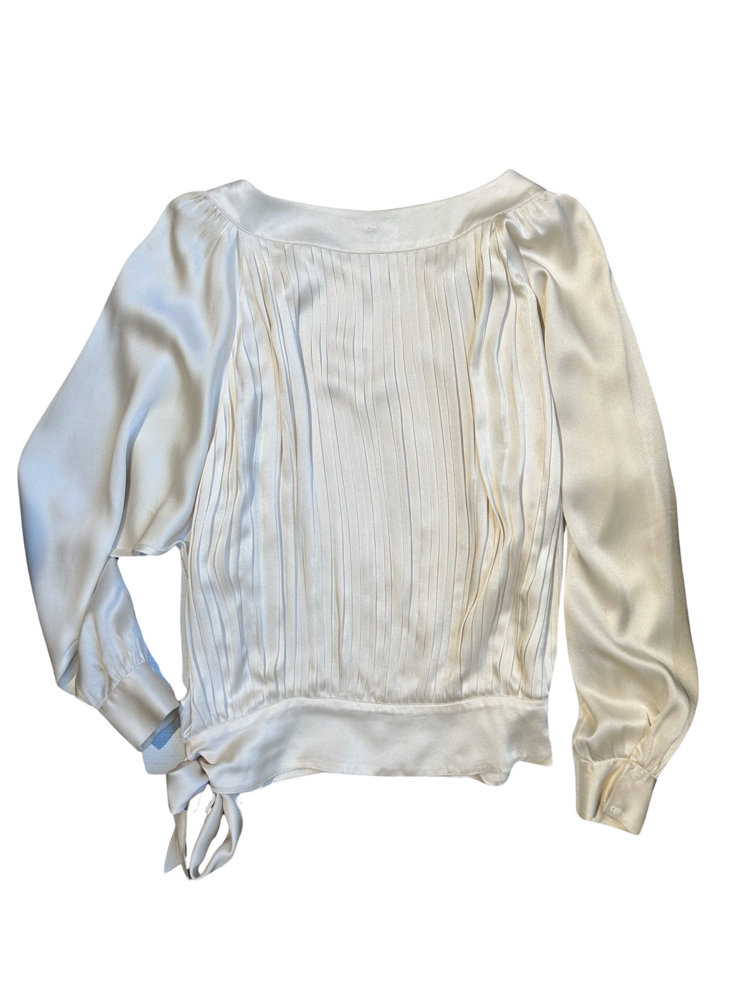 Iblues Pleated Romantic Silk Blouse