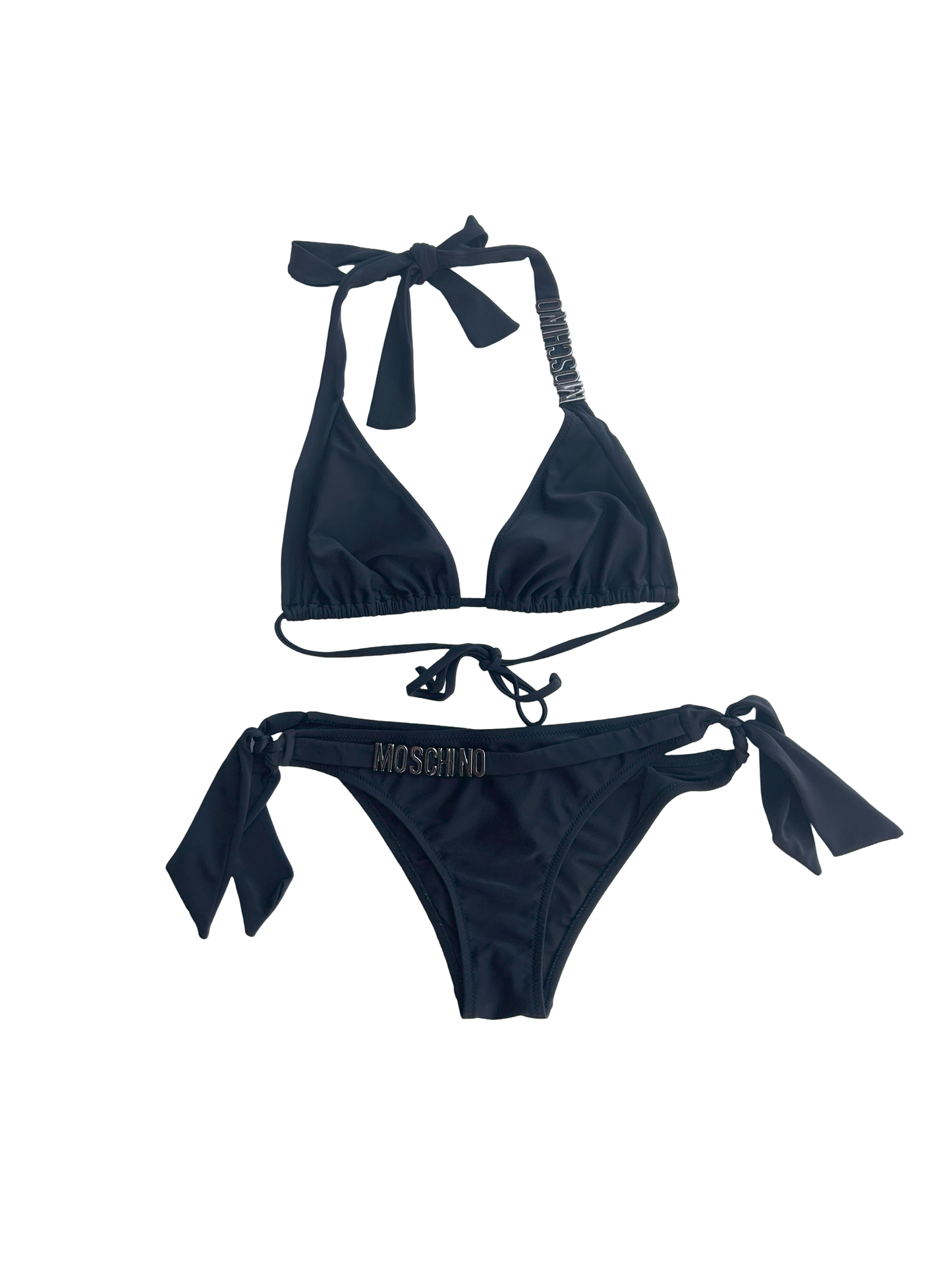 MOSCHINO logo strap bikini set