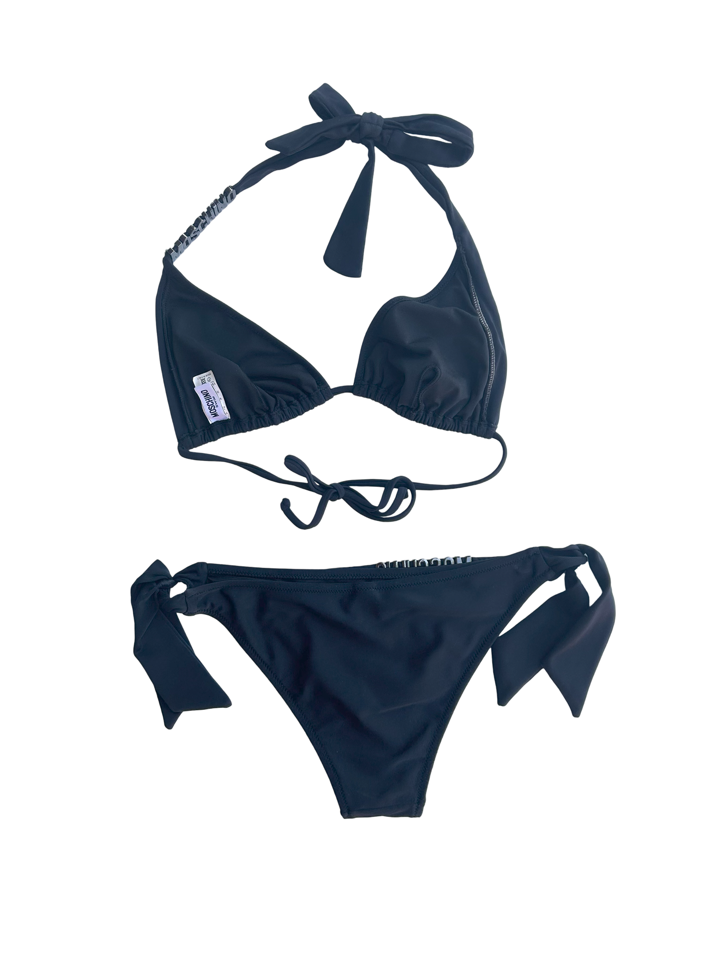 MOSCHINO logo strap bikini set