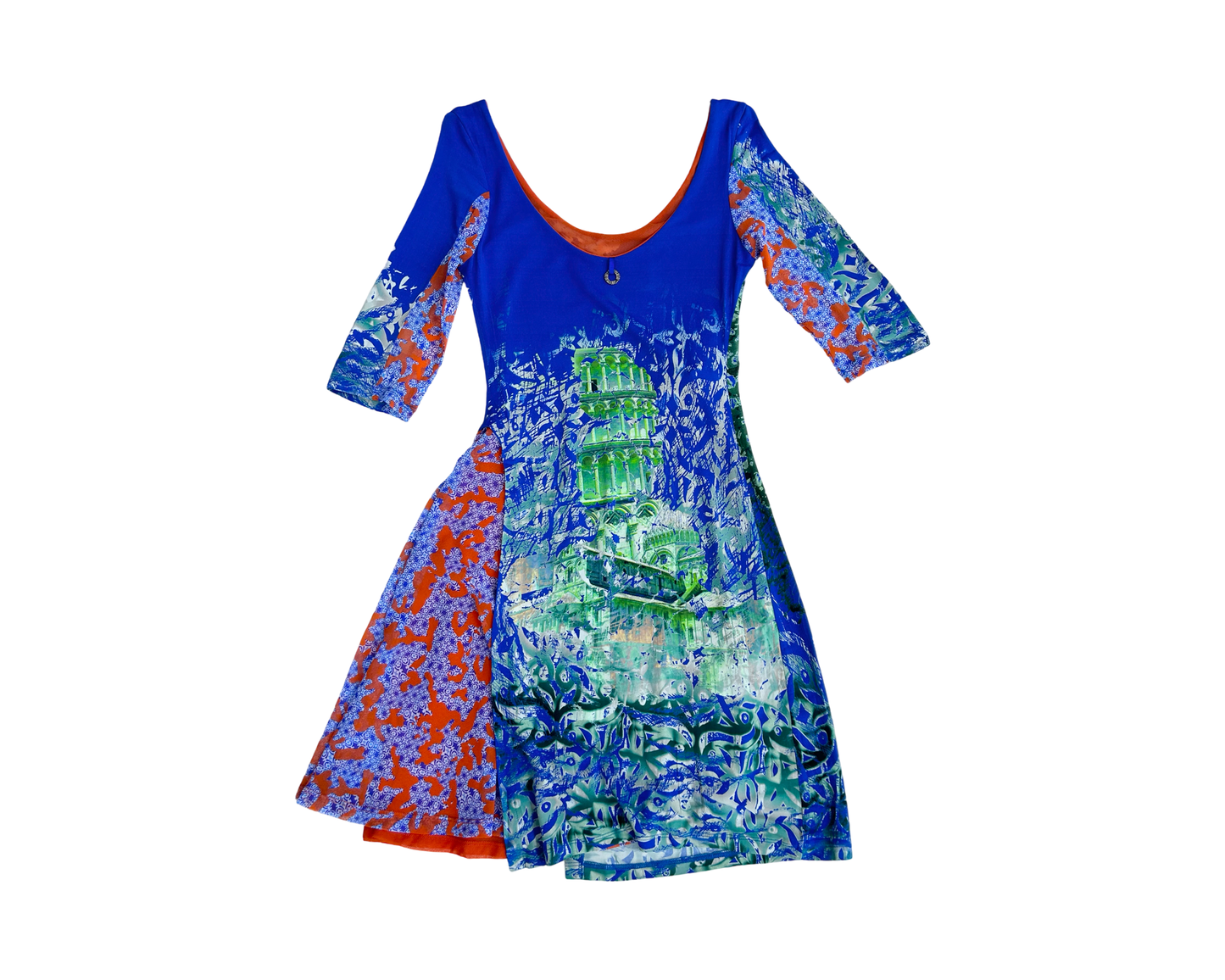Save The Queen falling Pisa graphic dress