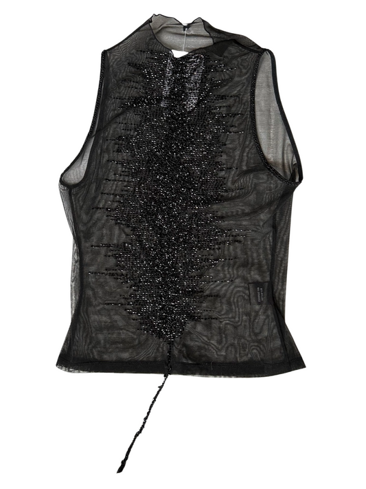 “Sting ray” sparkling mesh top