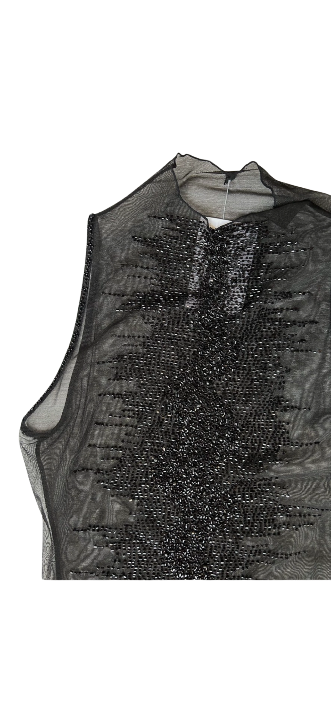“Sting ray” sparkling mesh top