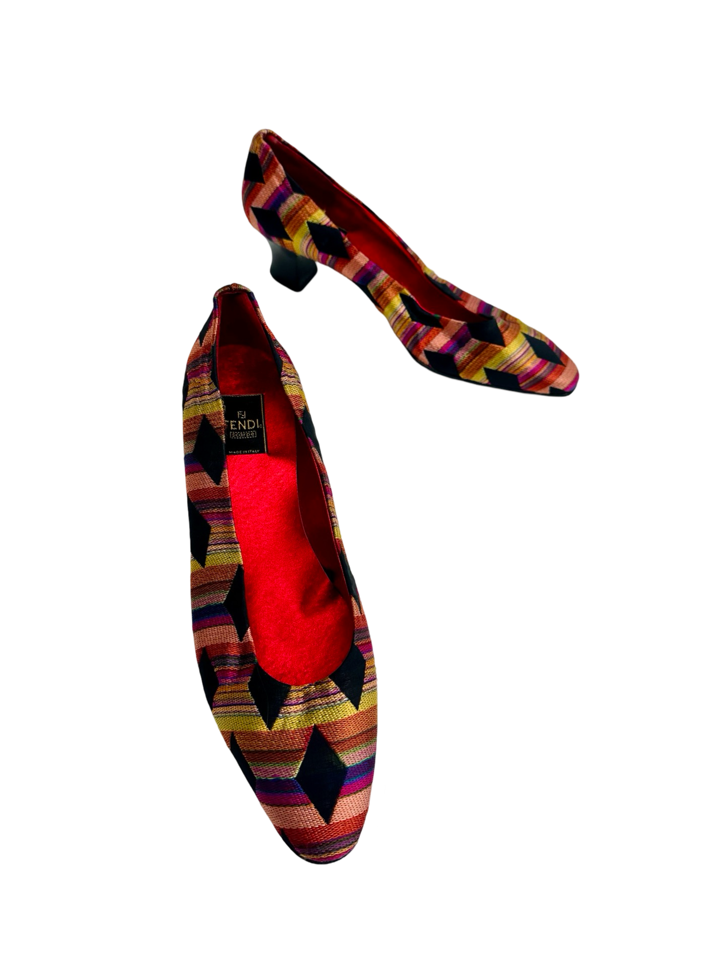 Fendi 1980’s tapestry heels
