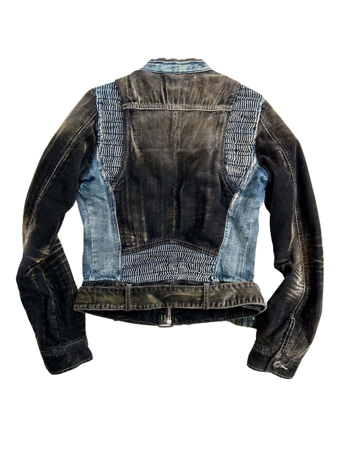 RARE Diesel moto denim corduroy jacket