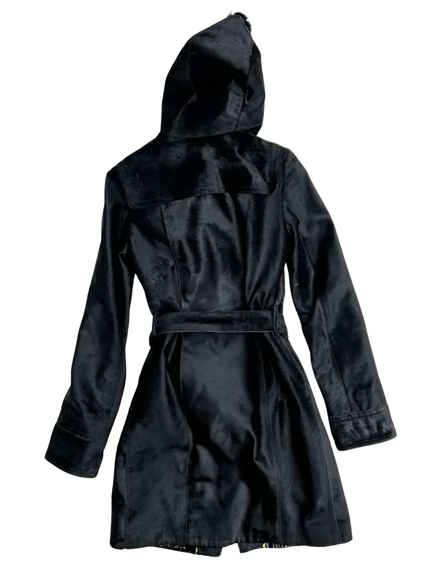ESCADA calf leather hooded coat