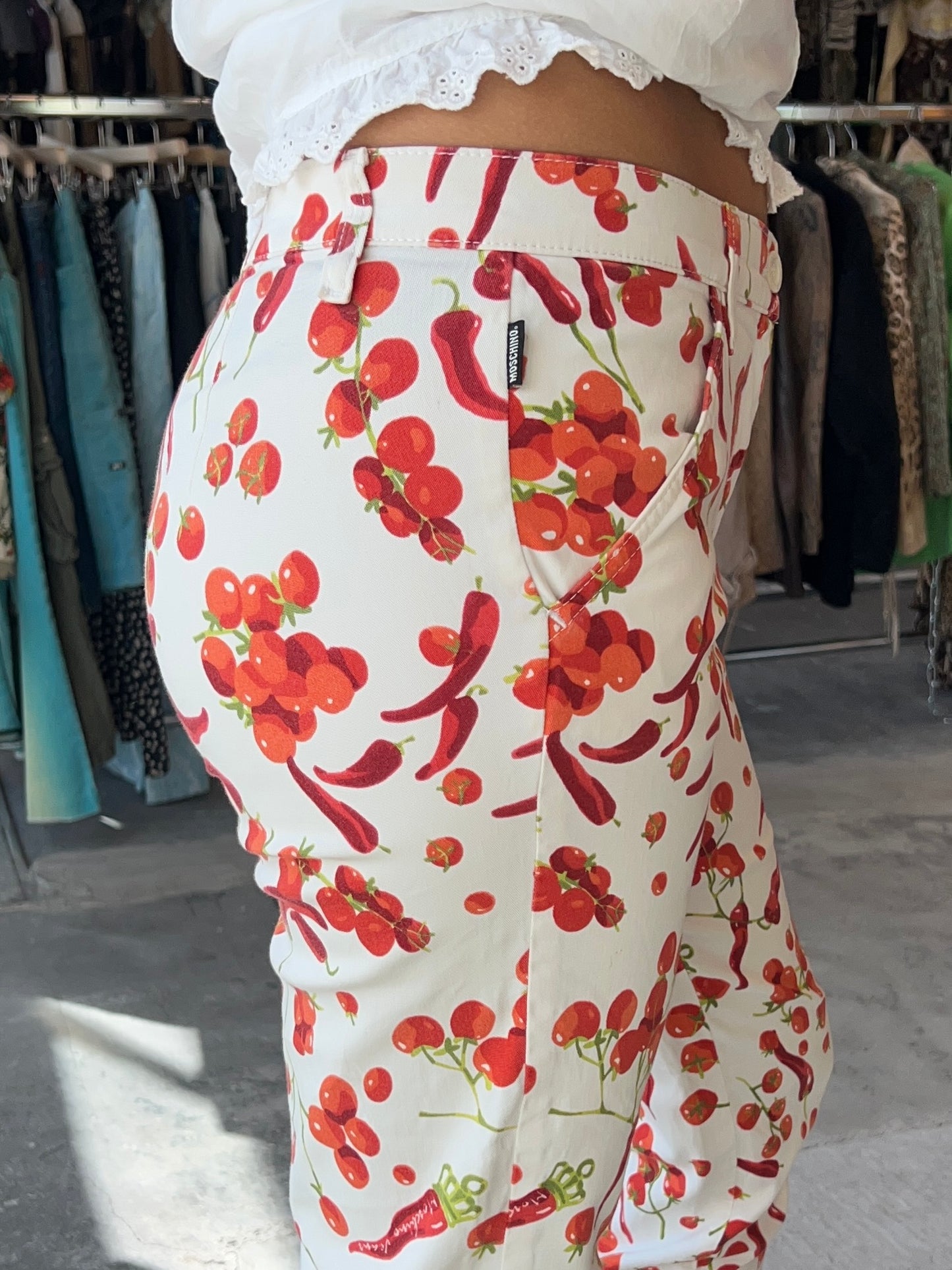 Moschino Jeans Tomato And Chili Capri Pants