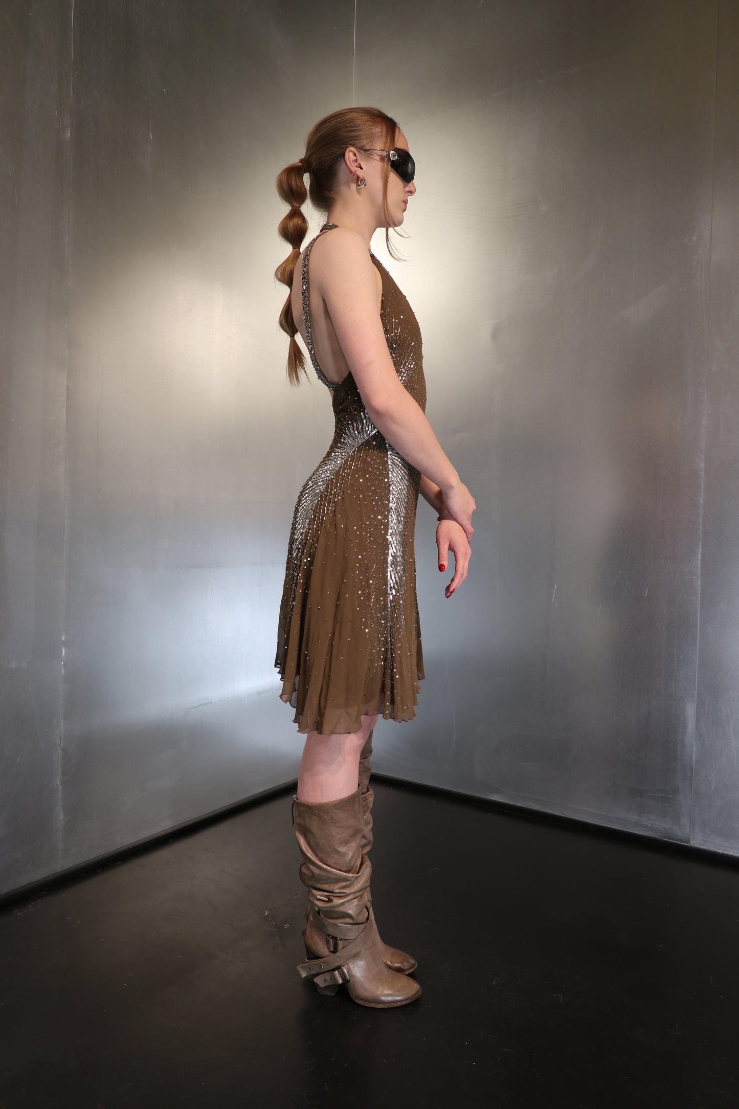 2000´s Just Cavalli Beaded Cut Out Dress