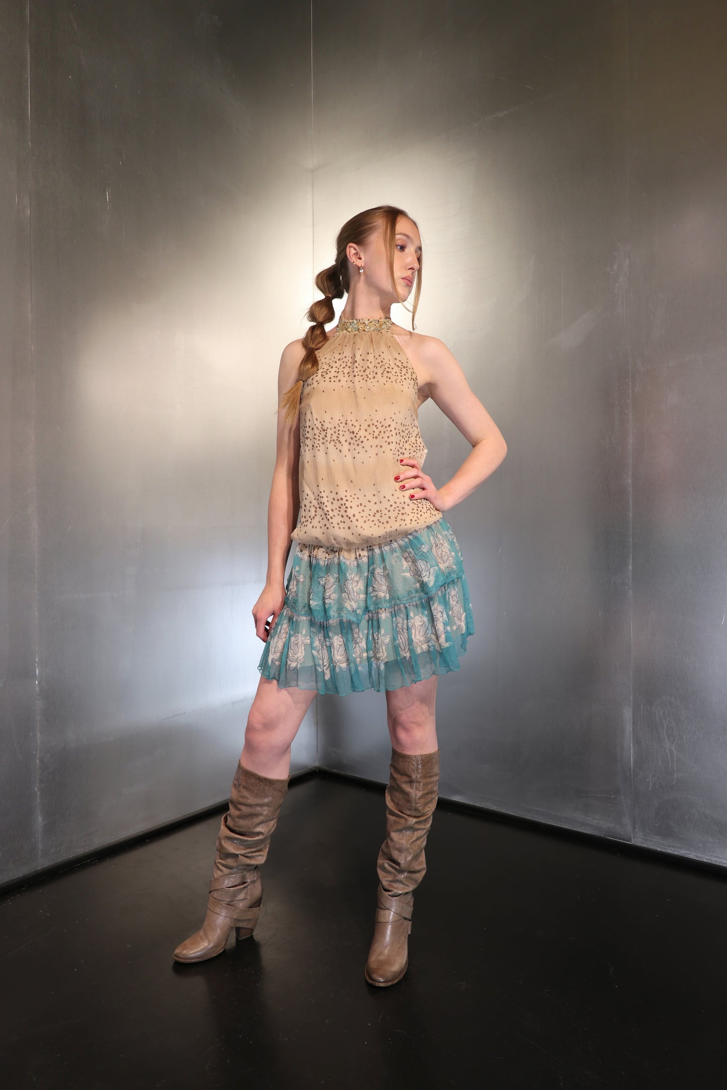 2000´s Cristina Effe Silk Halter Dress