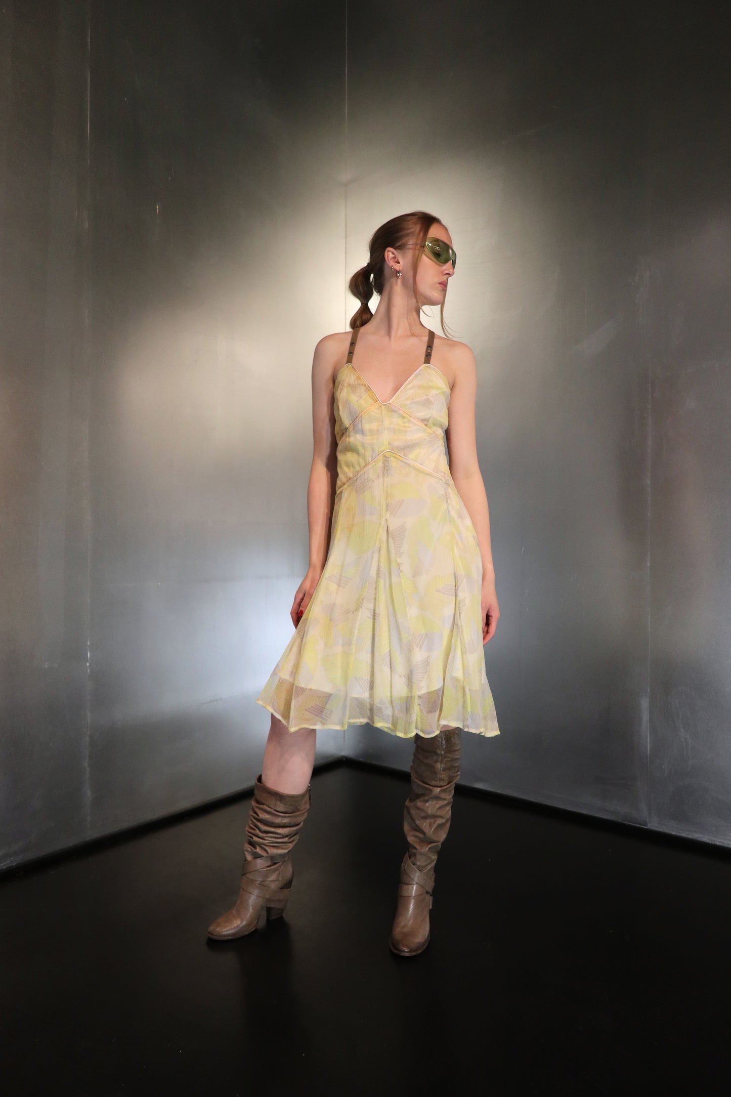 2000´s Diesel Butter Yellow Silk Dress
