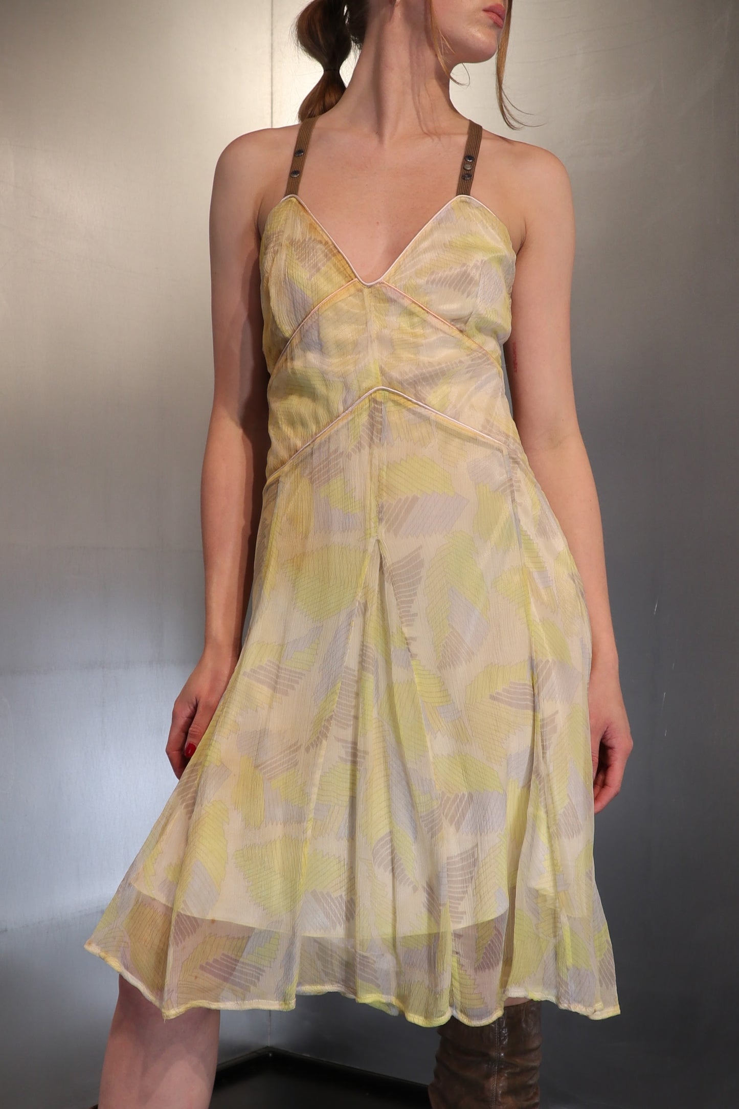 2000´s Diesel Butter Yellow Silk Dress