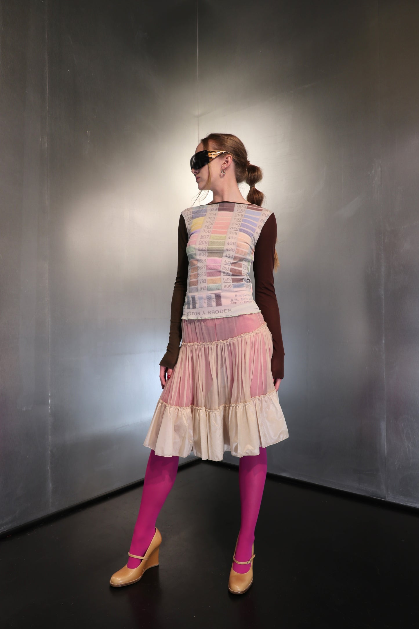 2000´s Prada Nude Ruffles Skirt