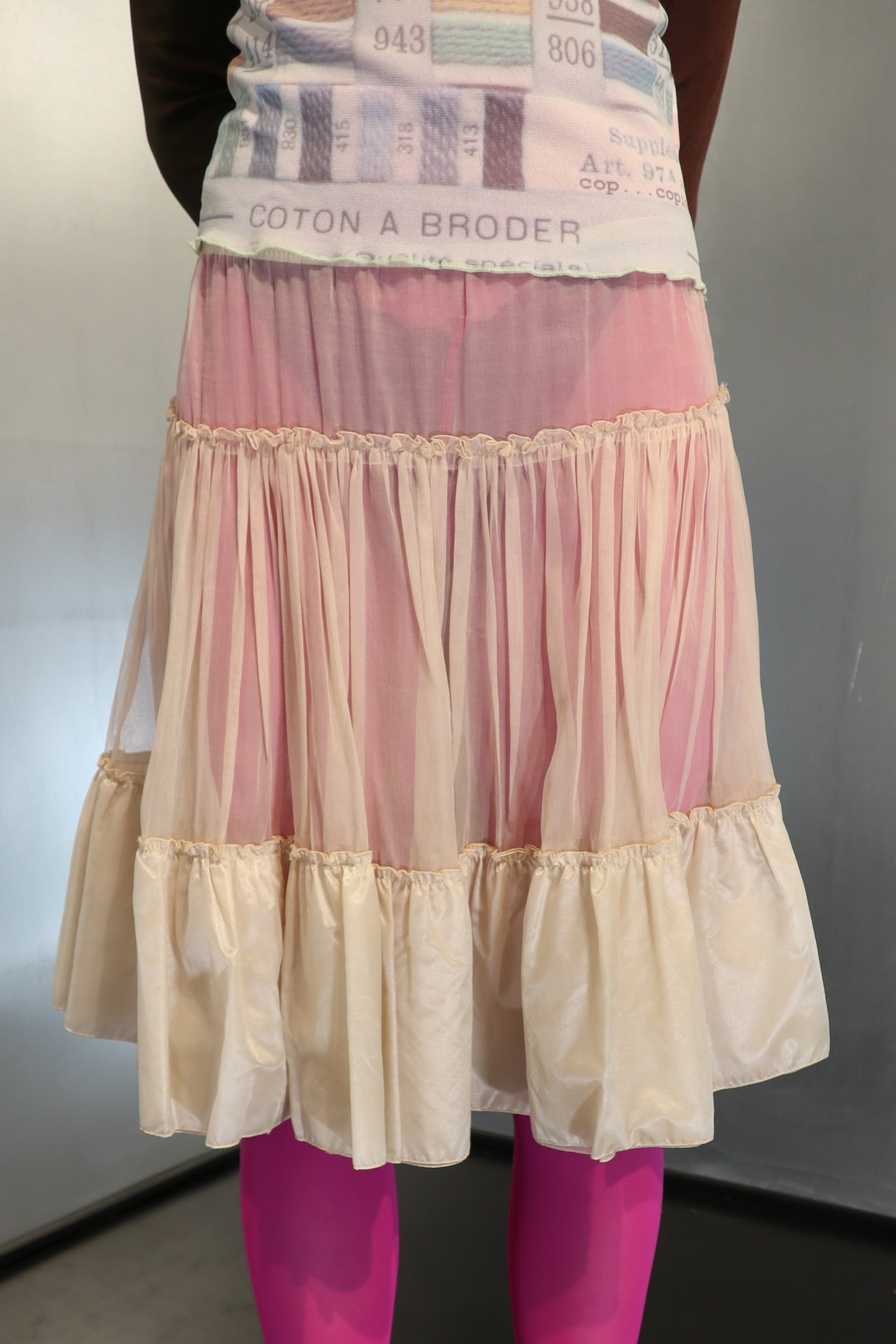 2000´s Prada Nude Ruffles Skirt