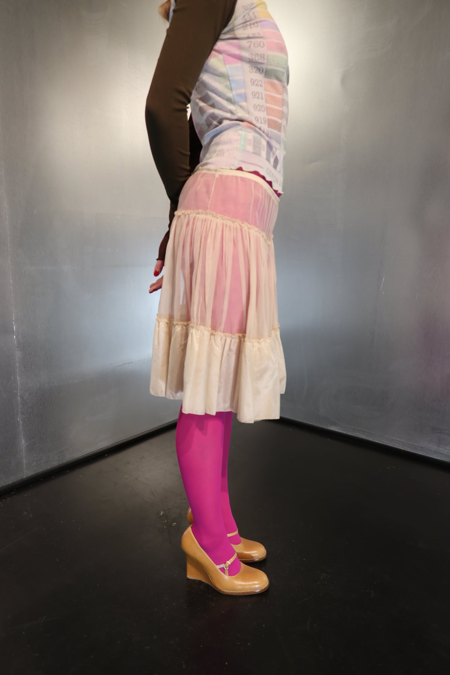 2000´s Prada Nude Ruffles Skirt