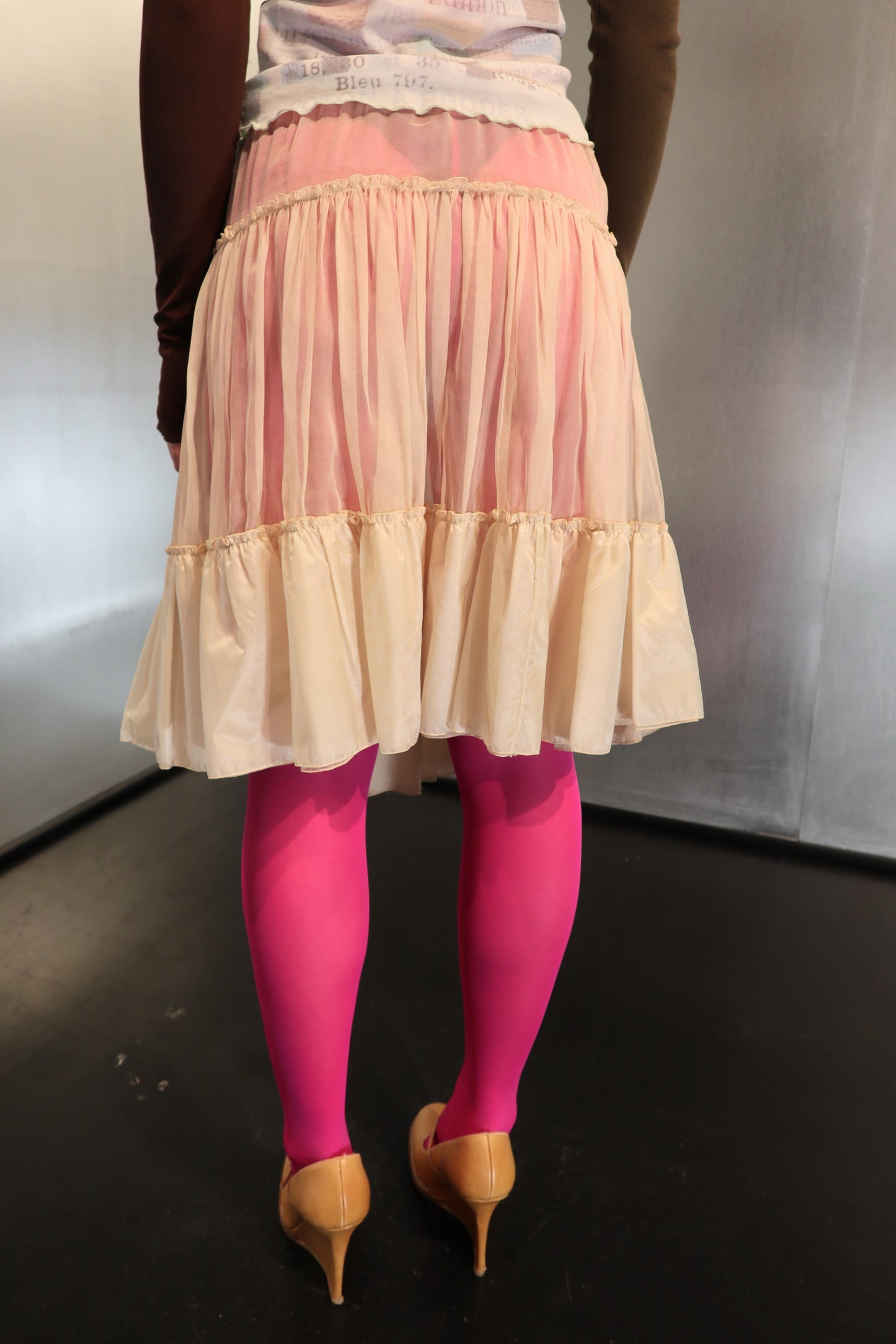 2000´s Prada Nude Ruffles Skirt