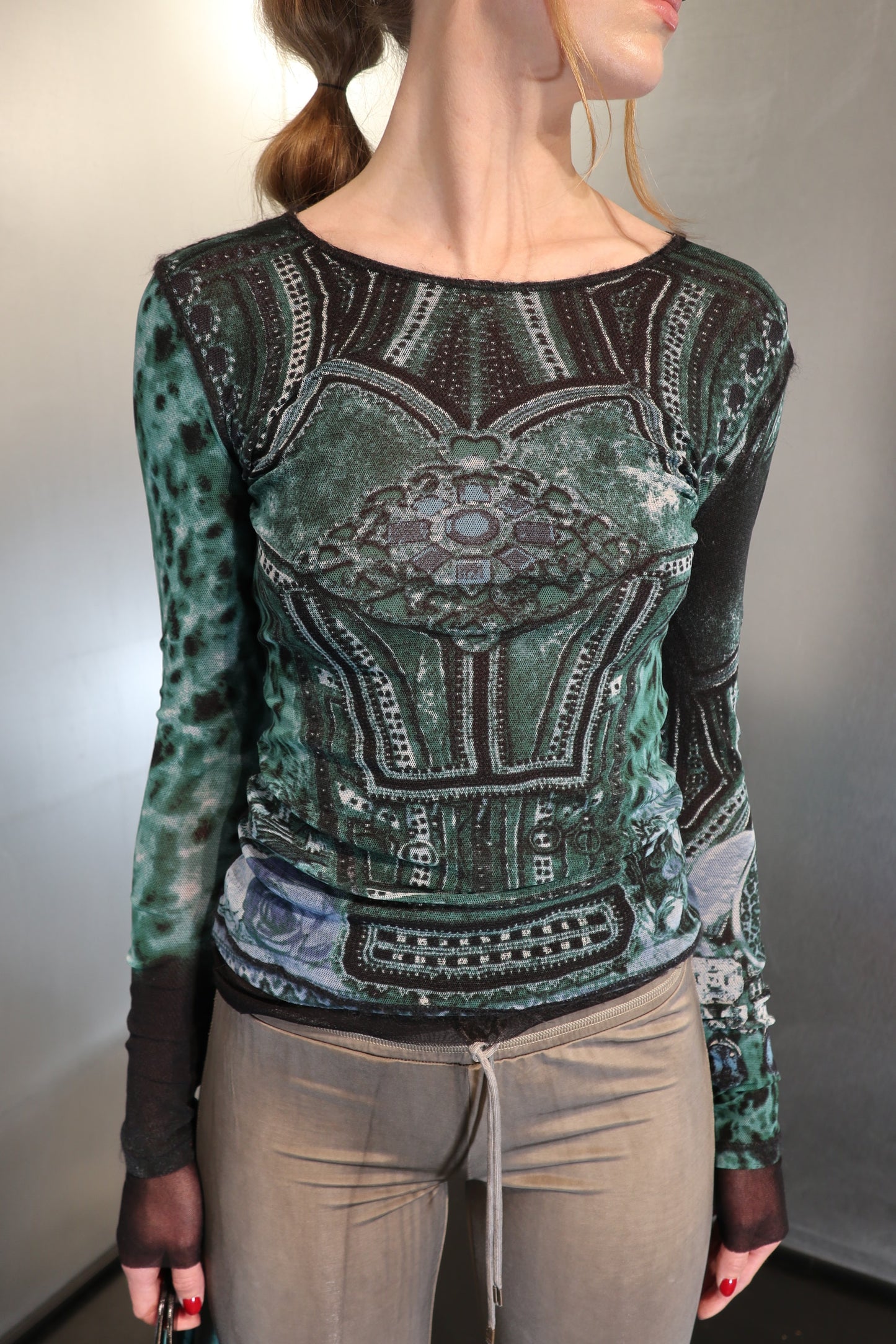 Vintage Creola Futuristic Mesh Top