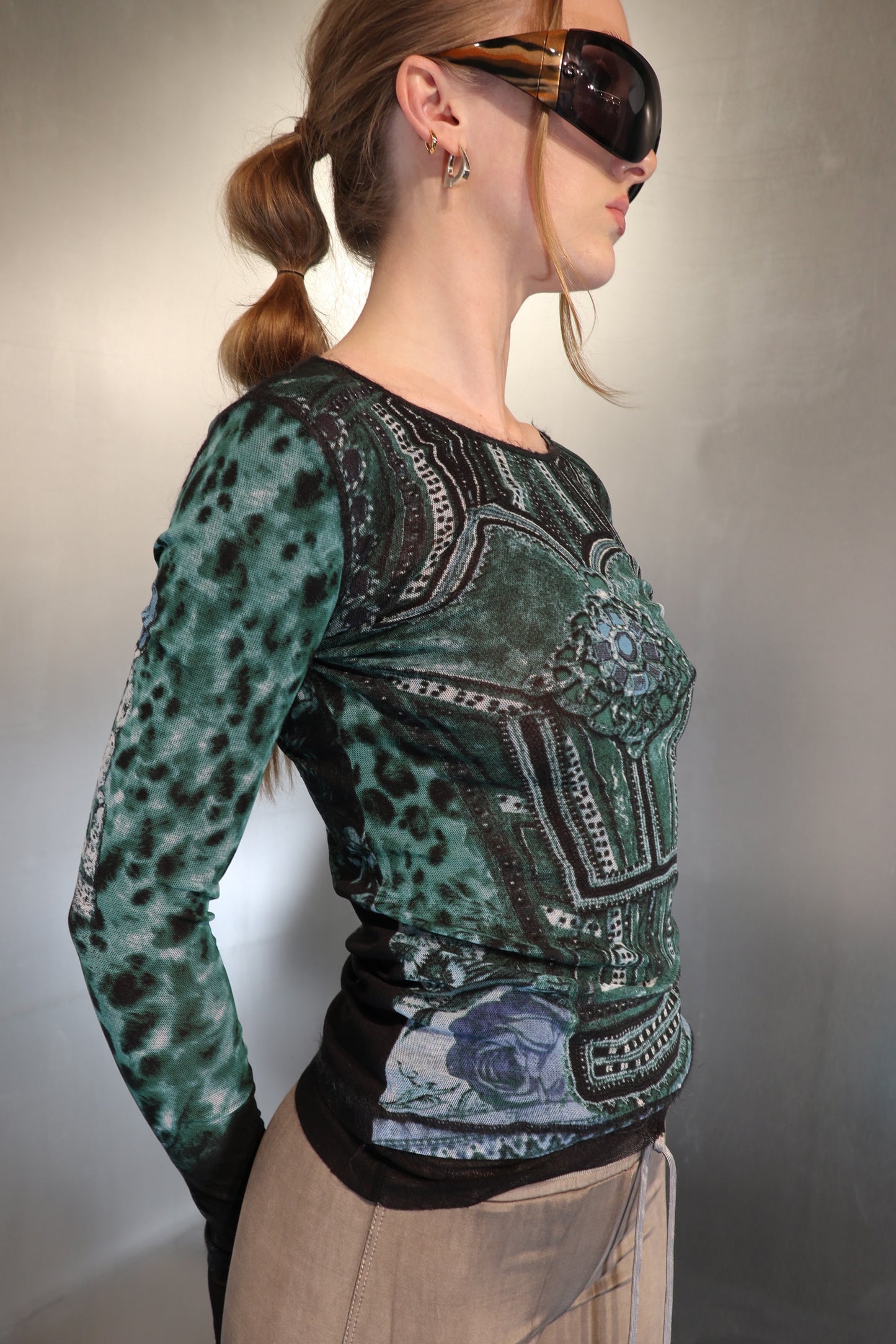 Vintage Creola Futuristic Mesh Top