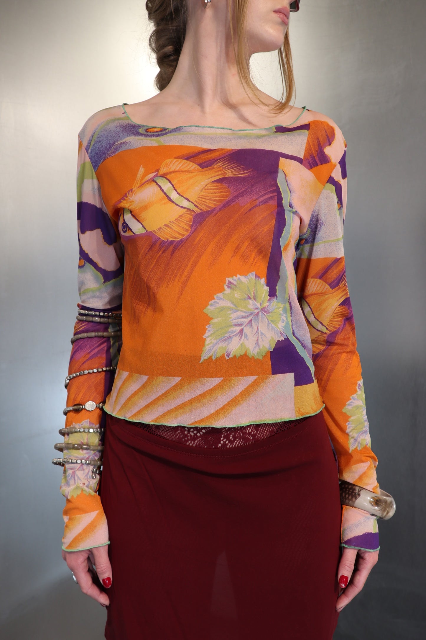 KENZO Colorfull Mesh Top