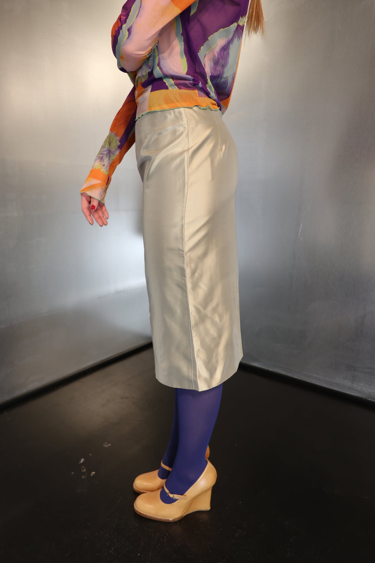 Gucci Minty Silk Skirt