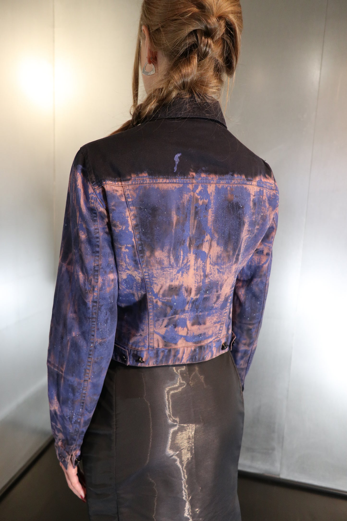 KENZO Jeans Brush Strokes Design Denim Jacket