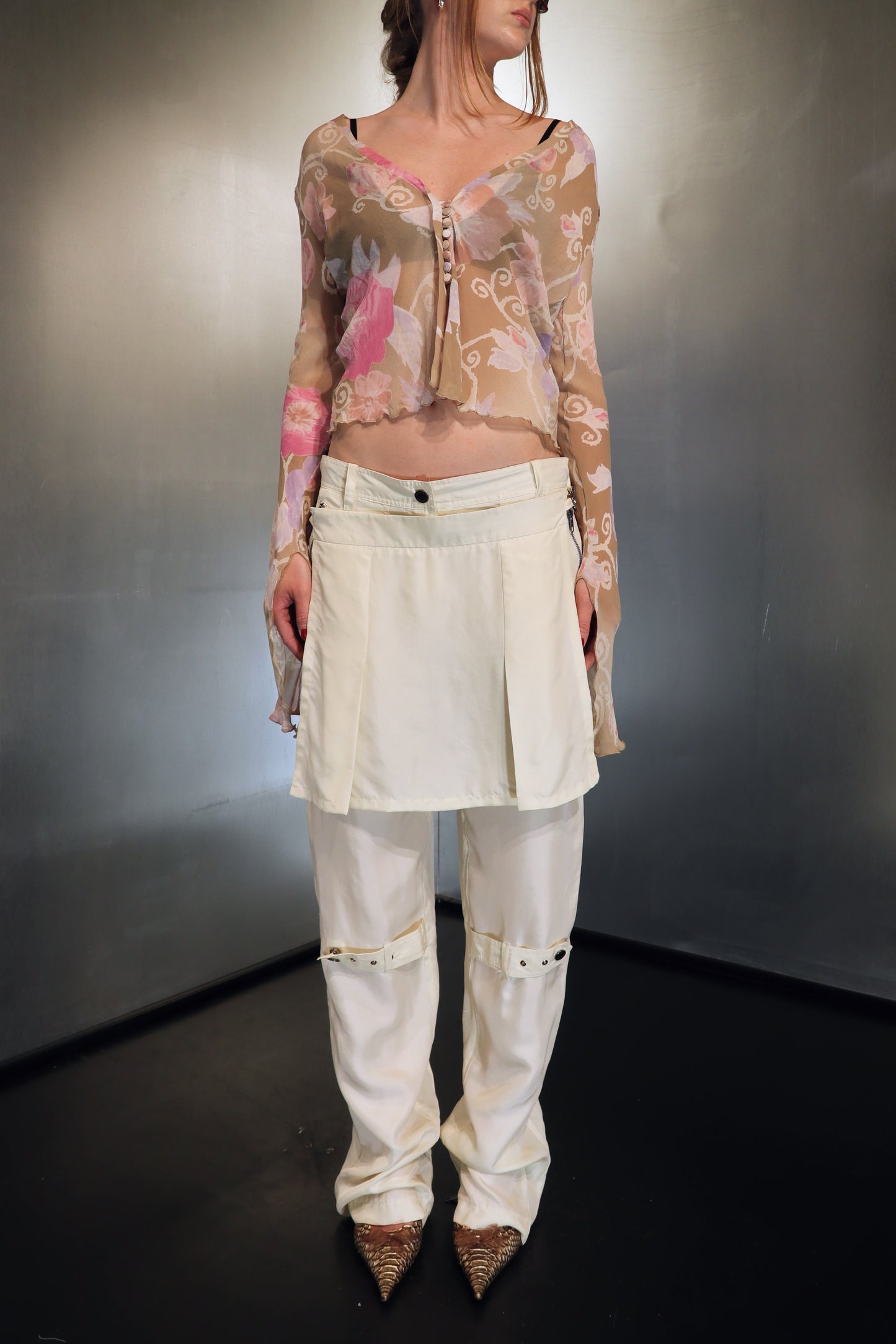 Gaetano Navarra Detachable Skirt Pants