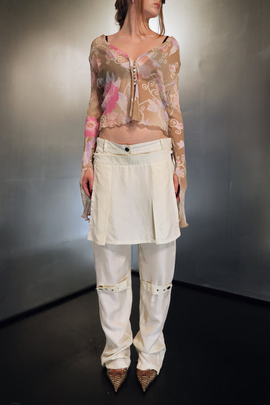 Gaetano Navarra Detachable Skirt Pants