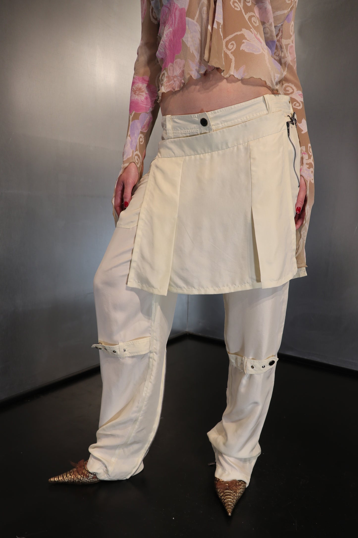 Gaetano Navarra Detachable Skirt Pants