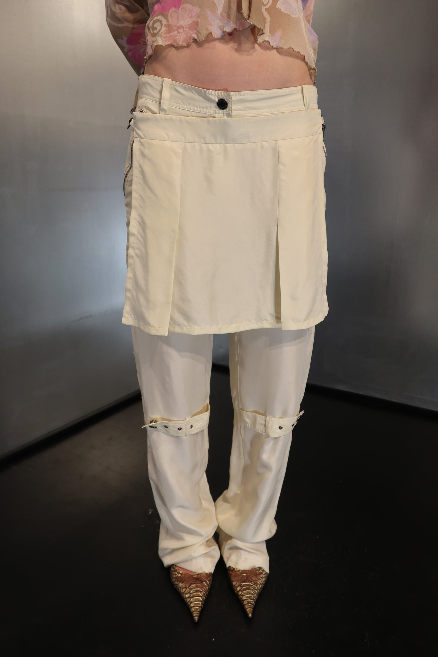 Gaetano Navarra Detachable Skirt Pants