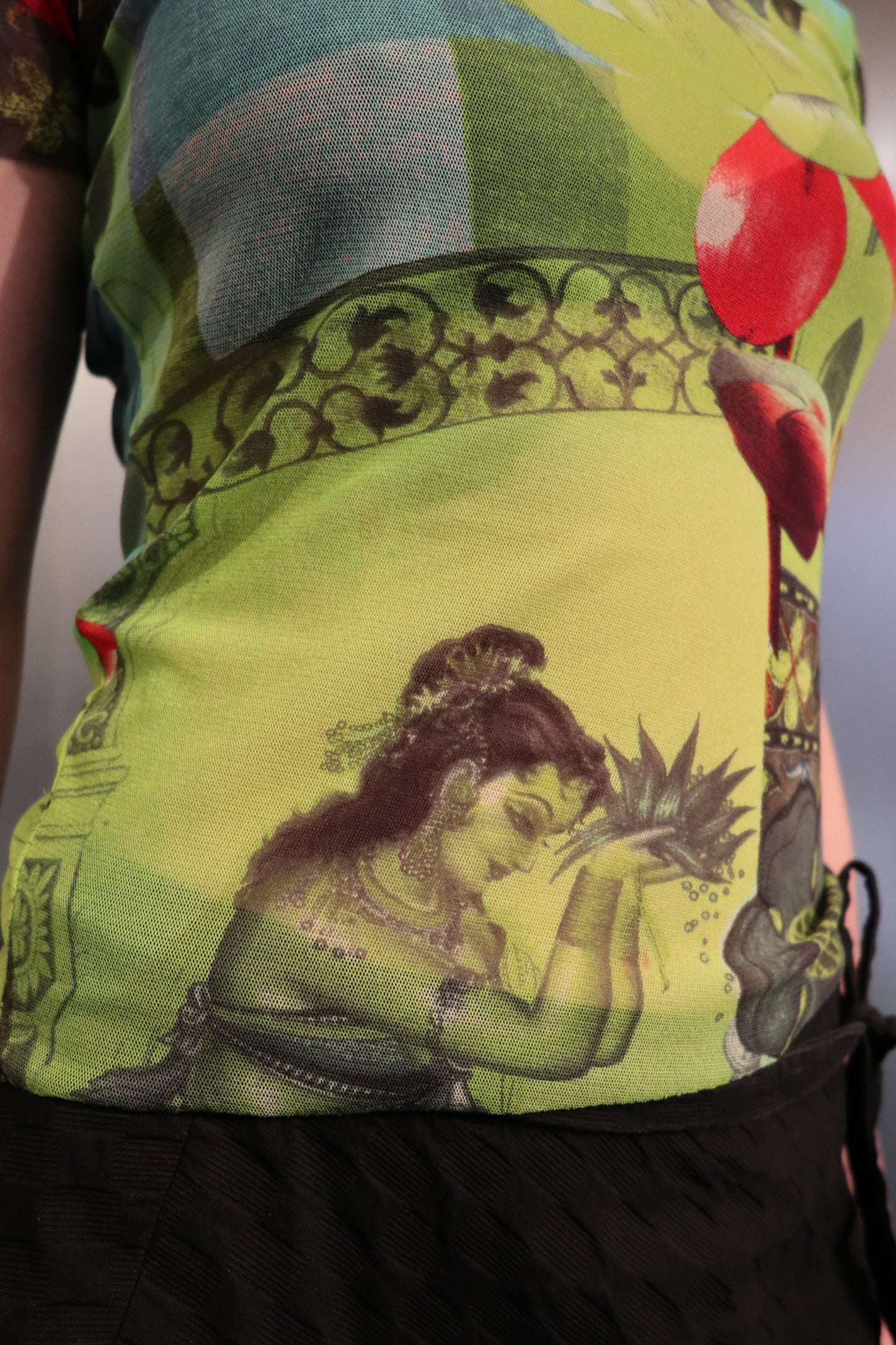 Kenzo printed mesh top