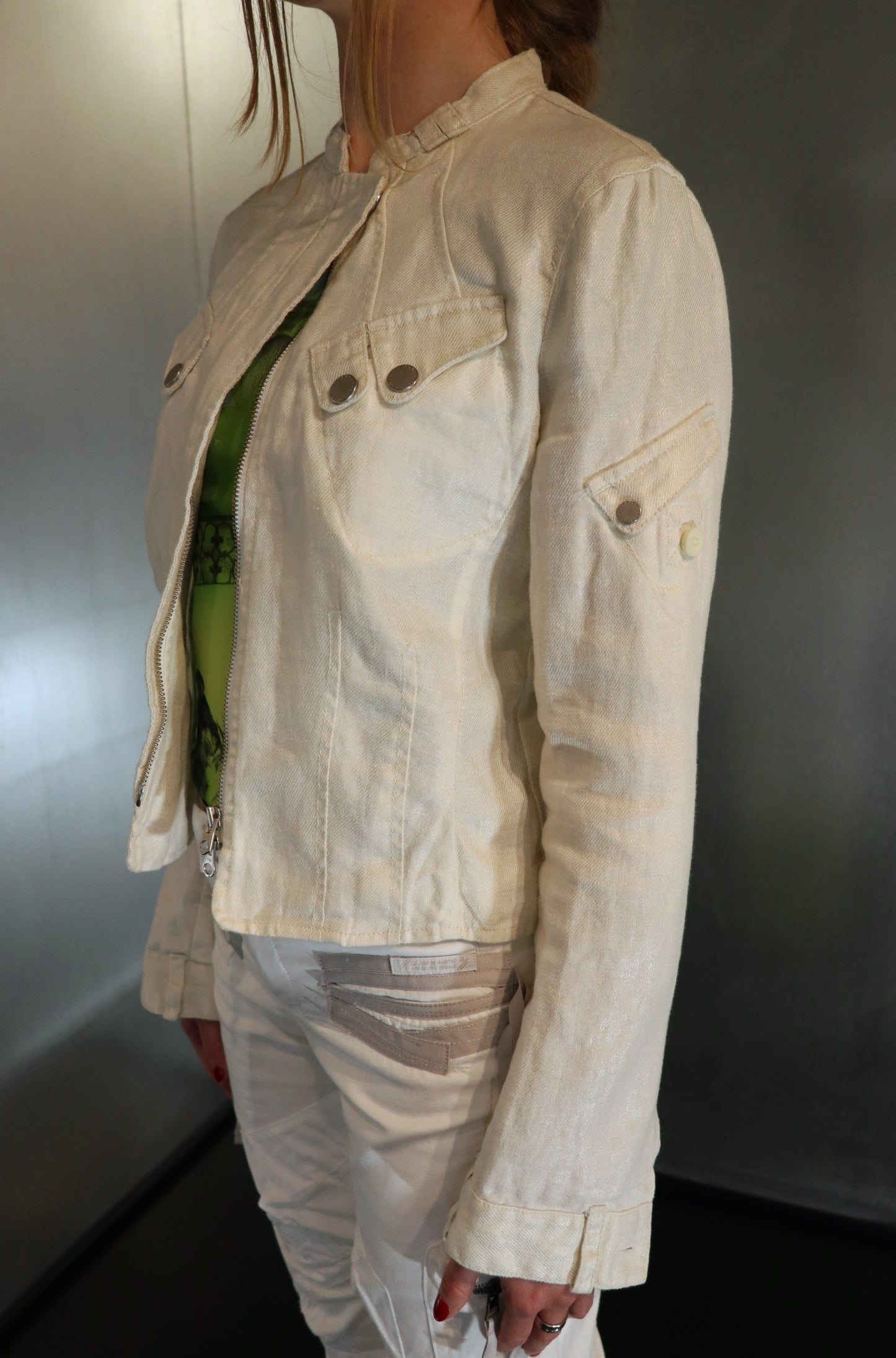2000´s Armani Exchange Soft Linnen Biker Jacket