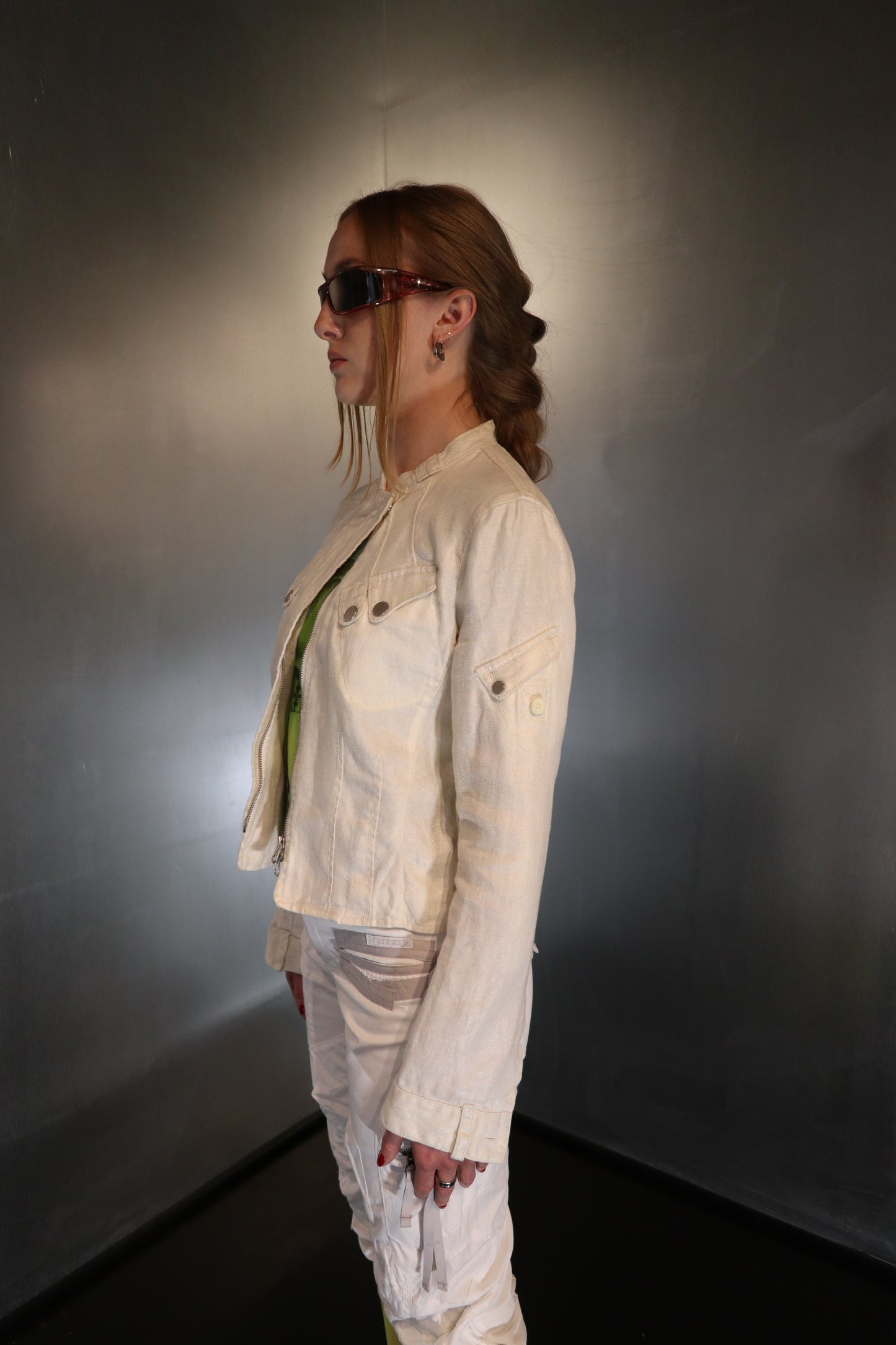 2000´s Armani Exchange Soft Linnen Biker Jacket