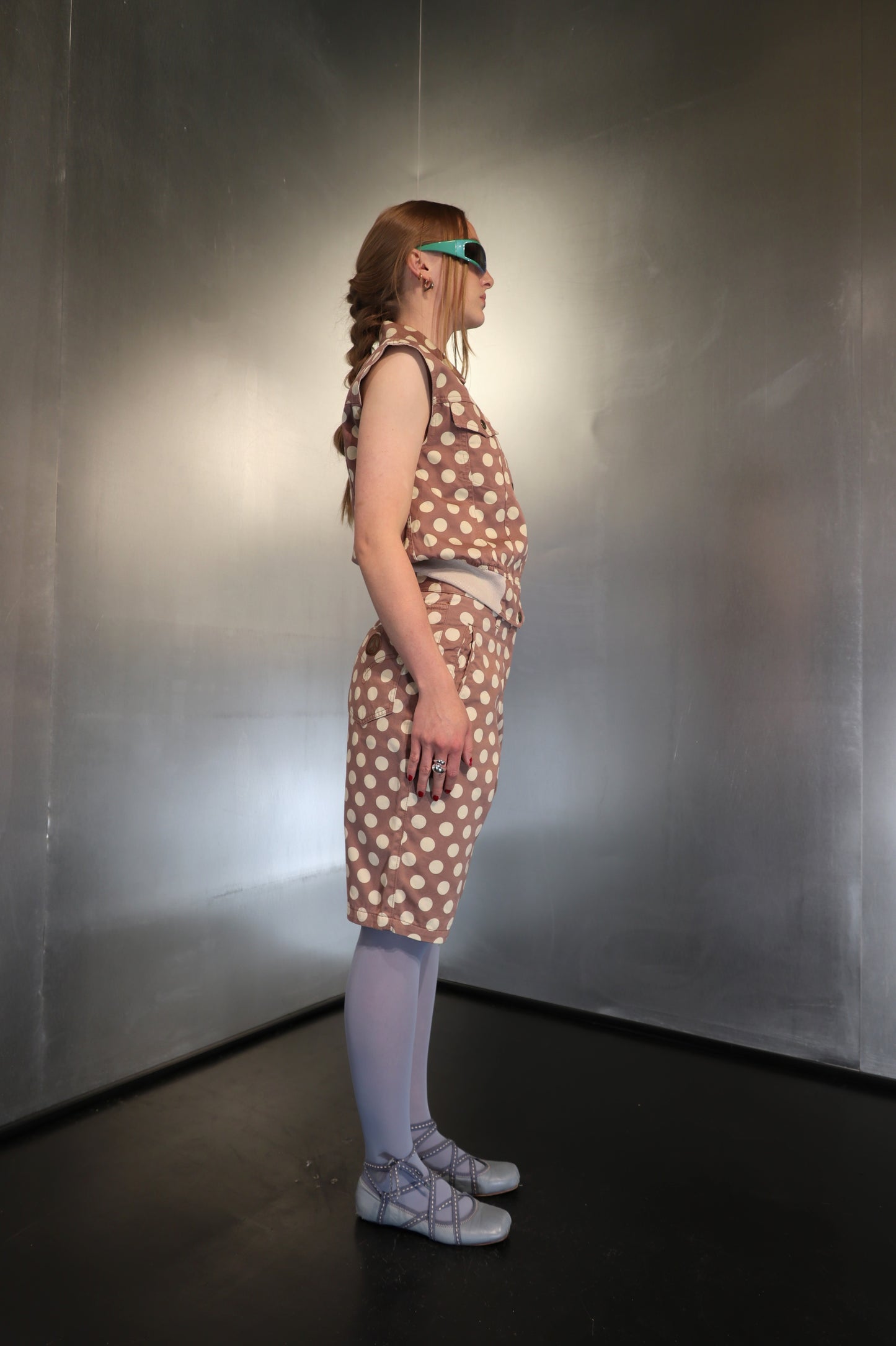 Rare Moschino polkadot Bermuda set