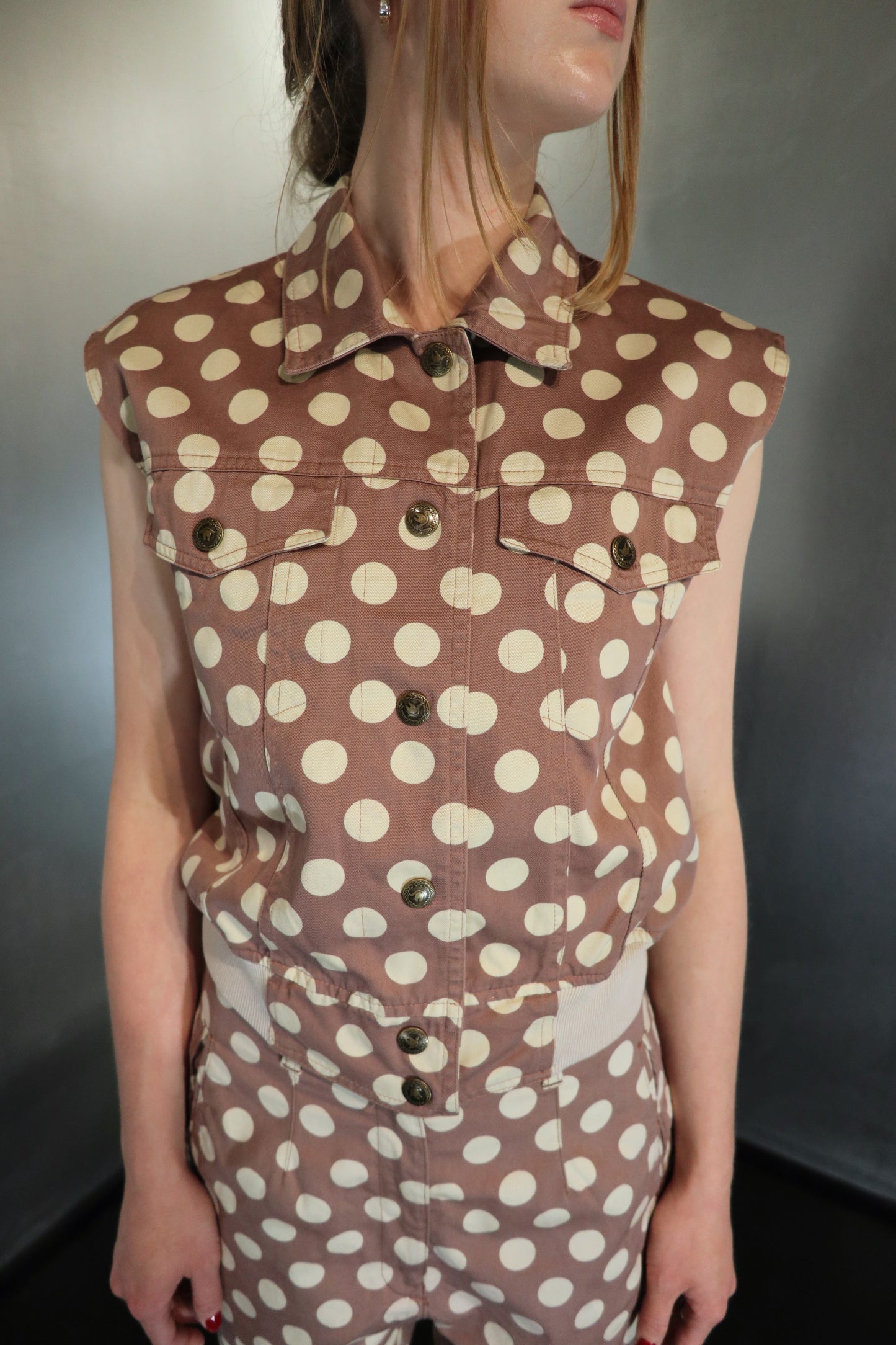 Rare Moschino polkadot Bermuda set
