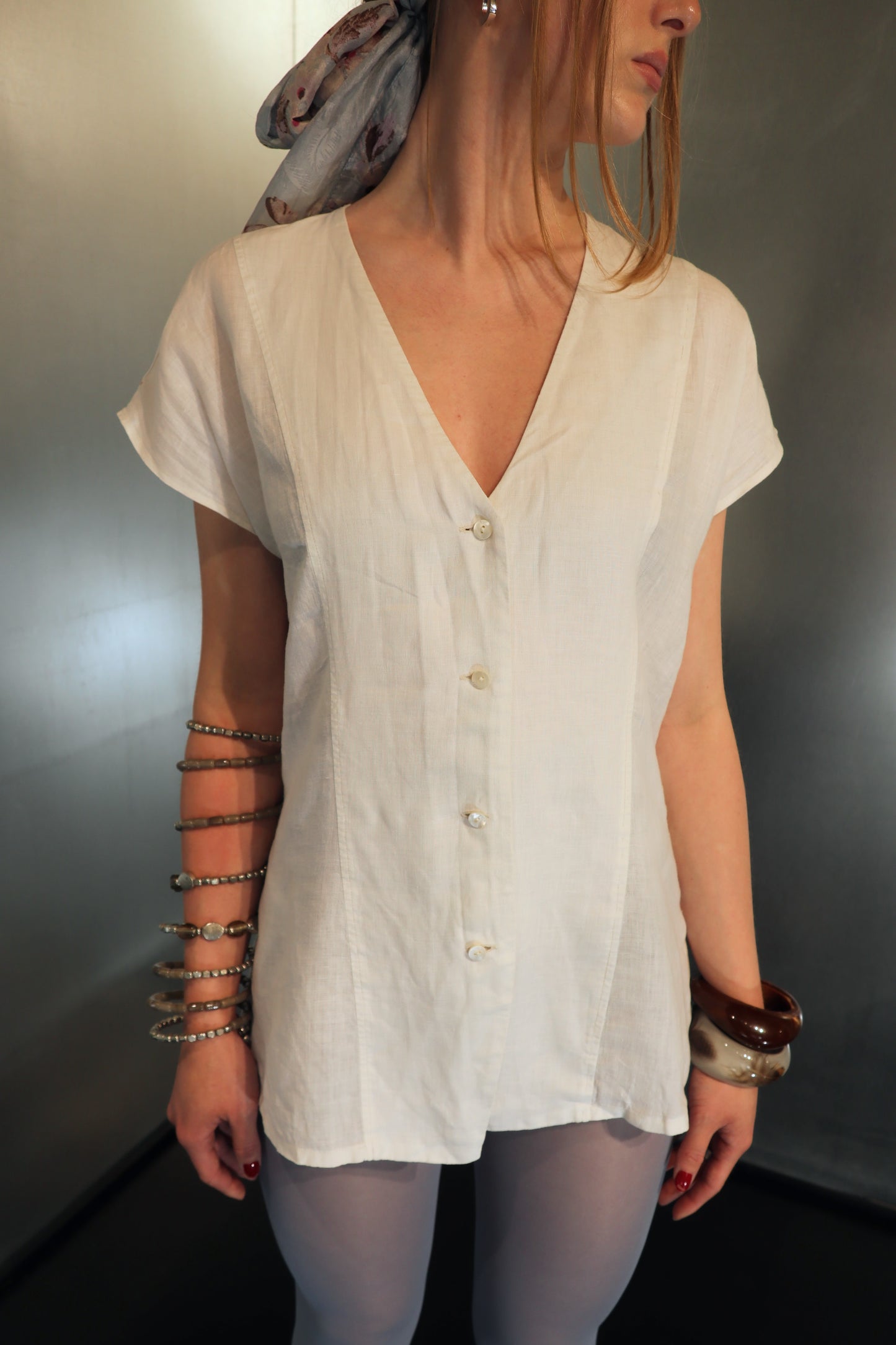 90´s Jil Sander Linnen Button Down Top