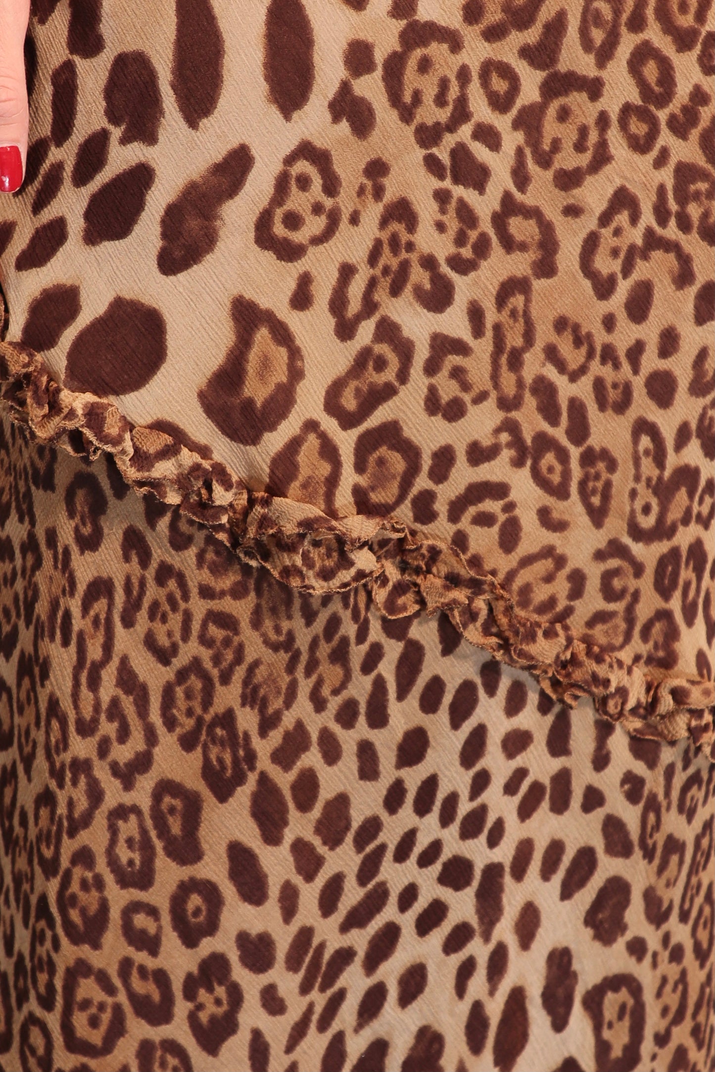 Vintage iBlues Max Mara Leopard Silk Slip Dress