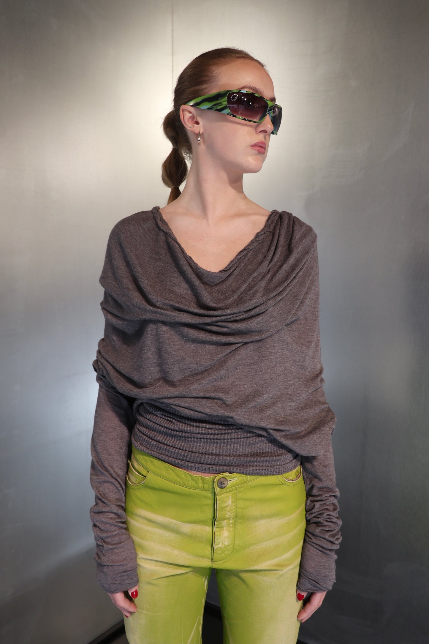 Max Mara Bodywear Draped Multi-Way Angora Blend Top