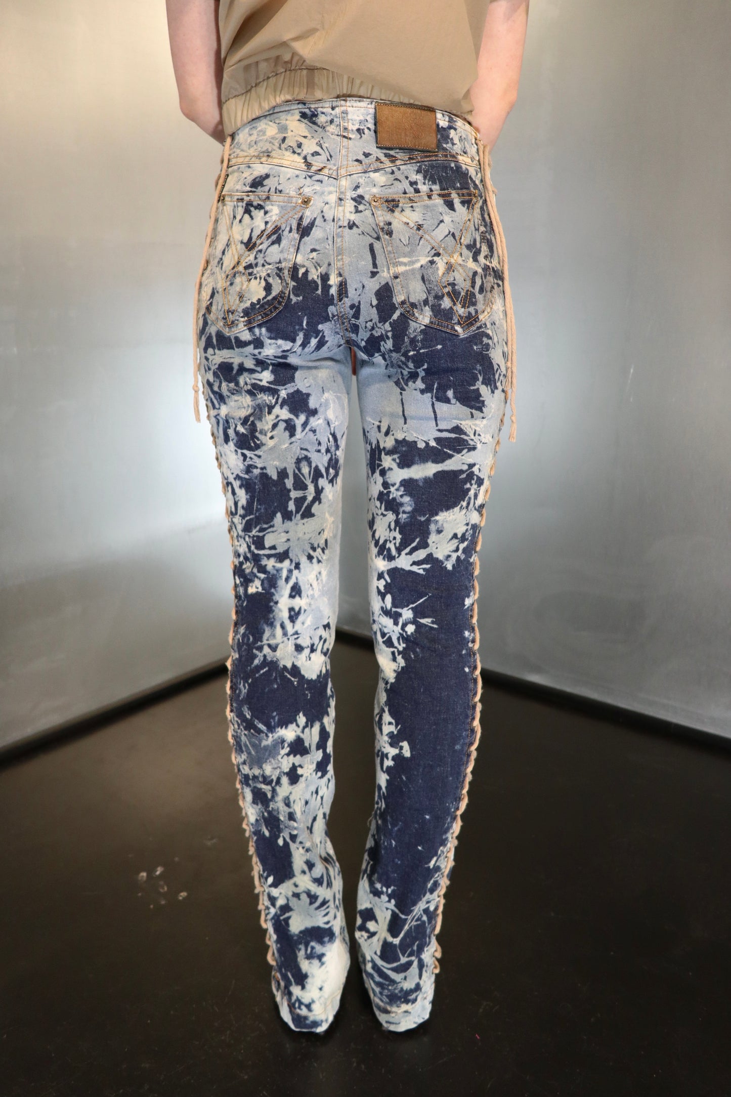 Plein Sud Jeanius Side Lace-Up Y2K Jeans