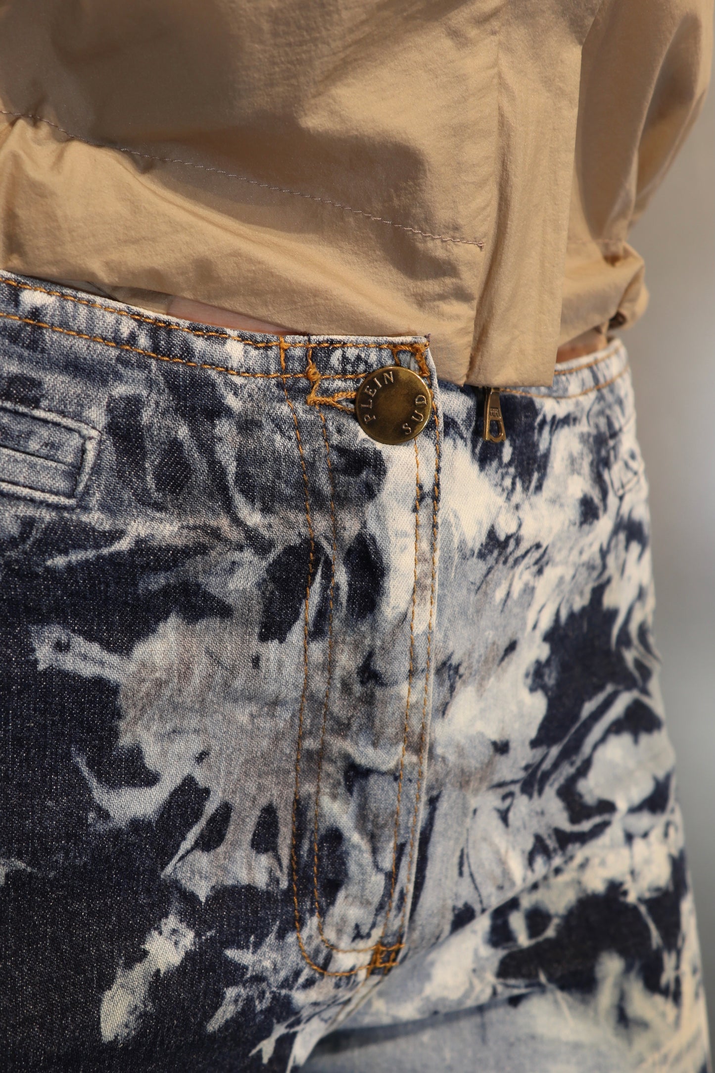 Plein Sud Jeanius Side Lace-Up Y2K Jeans