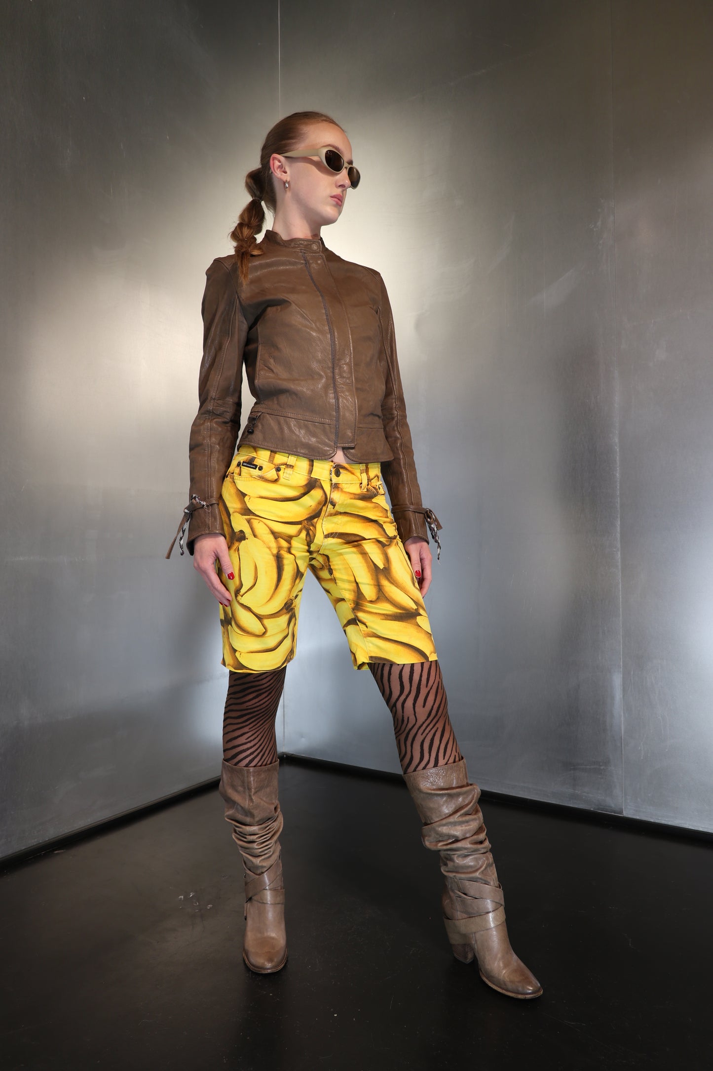 Vintage Dolce & Gabbana Banana Print Bermuda Shorts