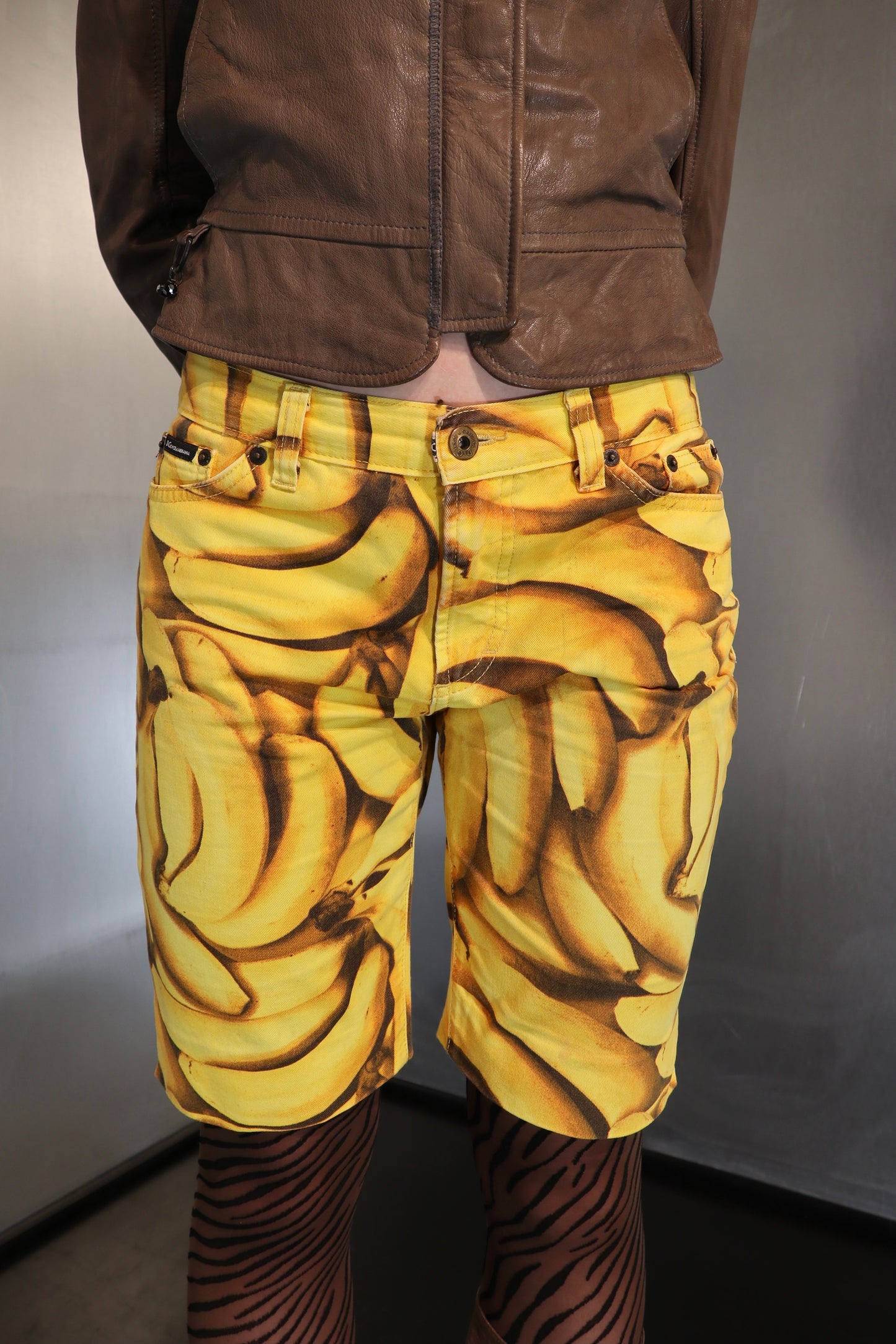 Vintage Dolce & Gabbana Banana Print Bermuda Shorts