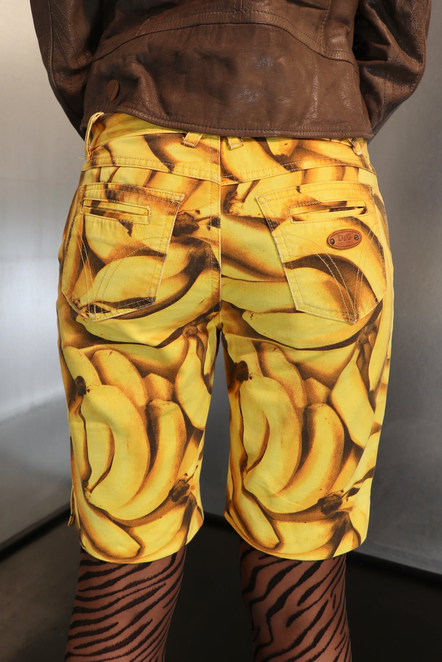 Vintage Dolce & Gabbana Banana Print Bermuda Shorts