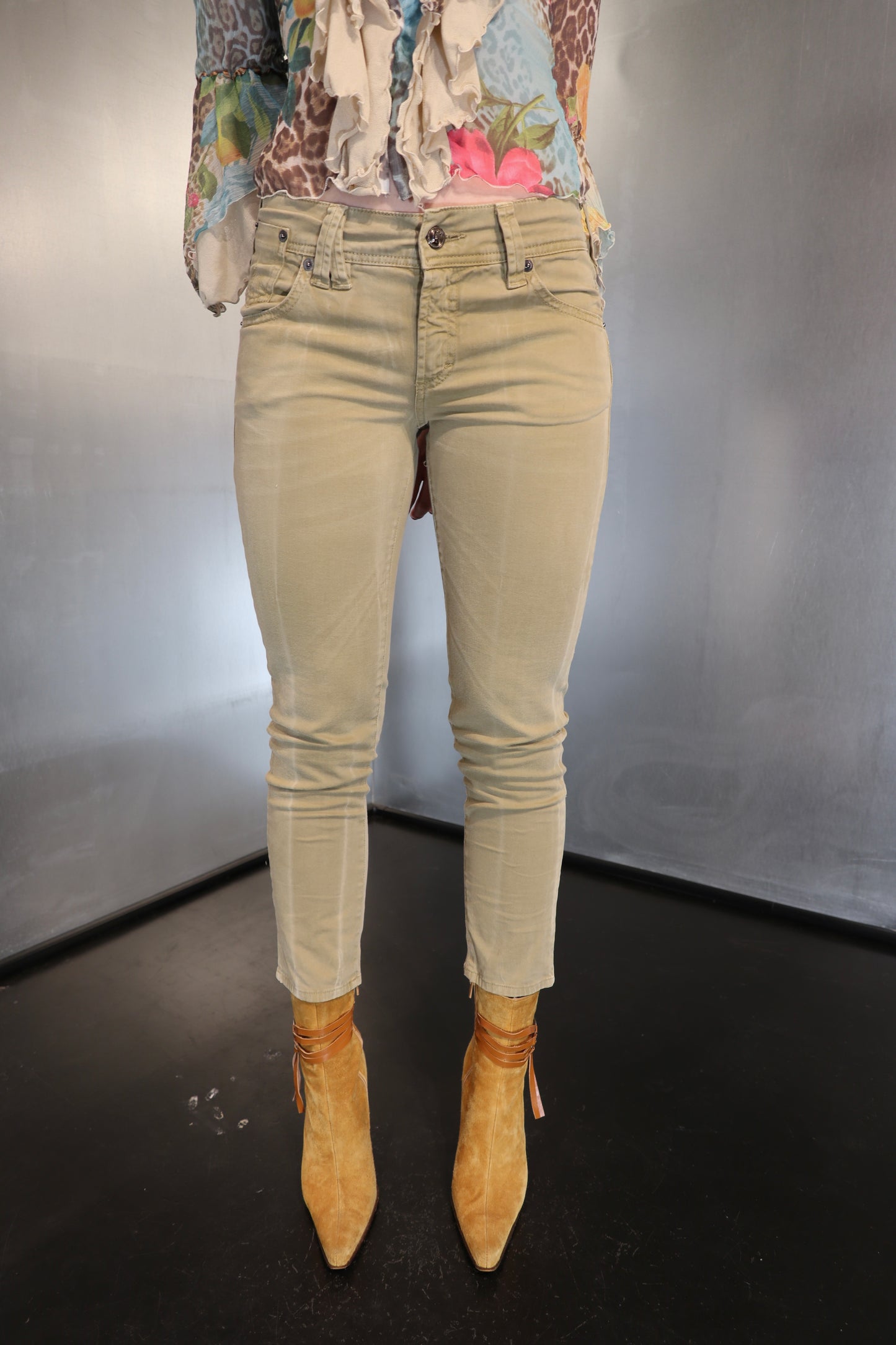 Deadstock John Galliano Low Rise Buckle Trousers