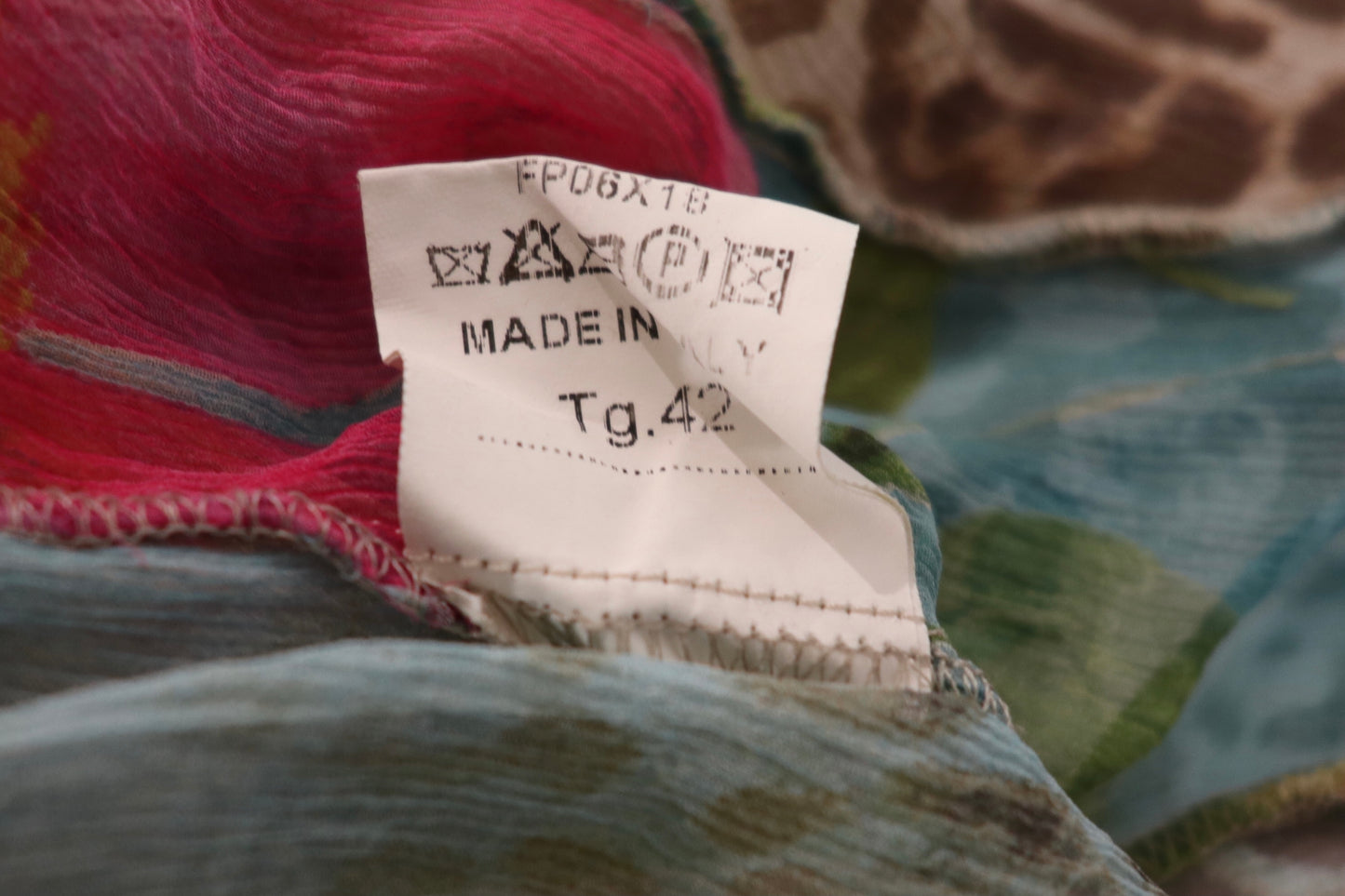 Italian 2000’s Silk floral ruffle blouse