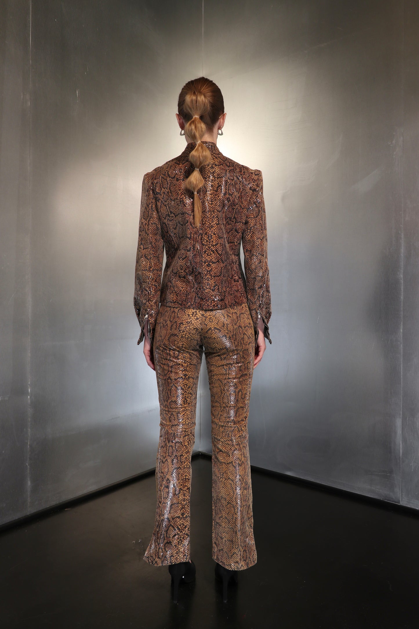 Mauritius snake print leather set